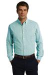 Port Authority Embroidered Men's Long Sleeve Gingham Easy Care Shirt Thumb
