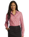 Port Authority Embroidered Women's Long Sleeve Gingham Easy Care Shirt Thumb