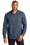 Port Authority Embroidered Men's Long Sleeve Perfect Denim Shirt Thumb