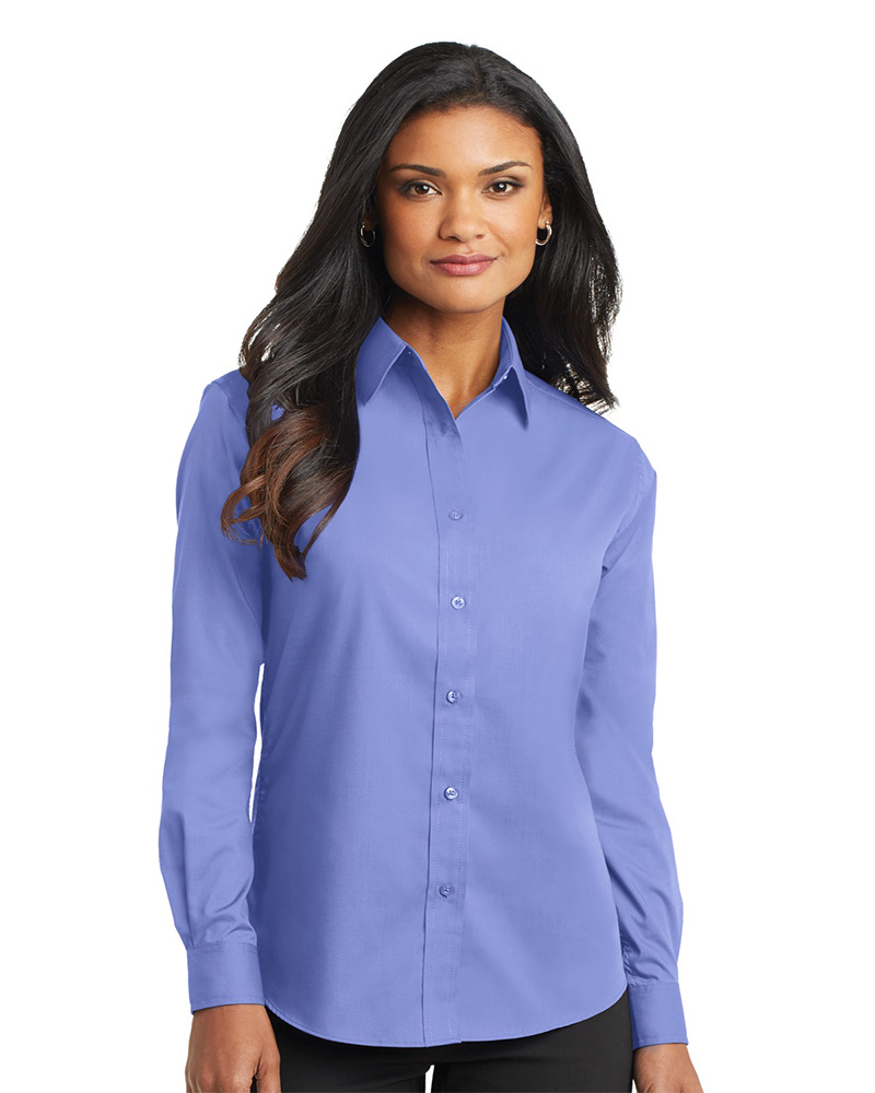 Product Image - Port Authority Ladies Long Sleeve Poplin Shirt