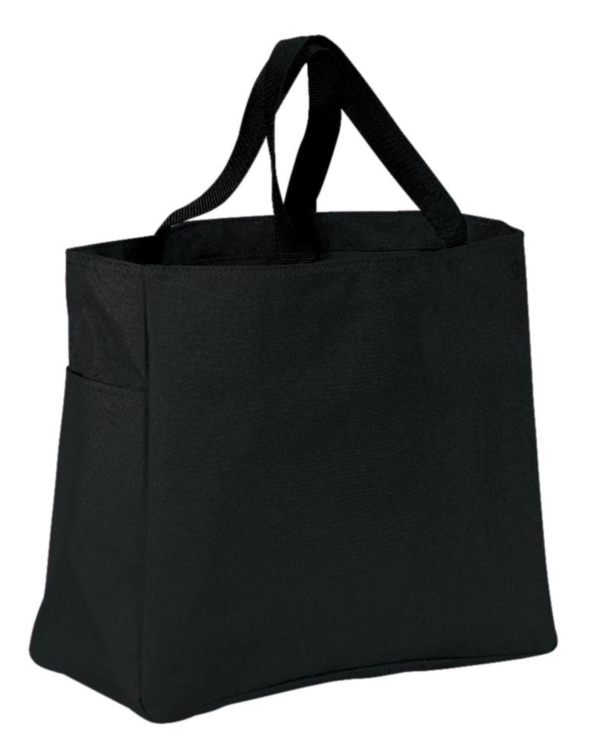 Port Authority Embroidered Essential Tote Image - totes,canvas totes,bags,large bags,grocery totes,business totes,Green,carolina blue,blue,light blue,Red,Black,Fuschia,Navy,Light Purple,Chocolate,Royal, Port Authority Essential Tote