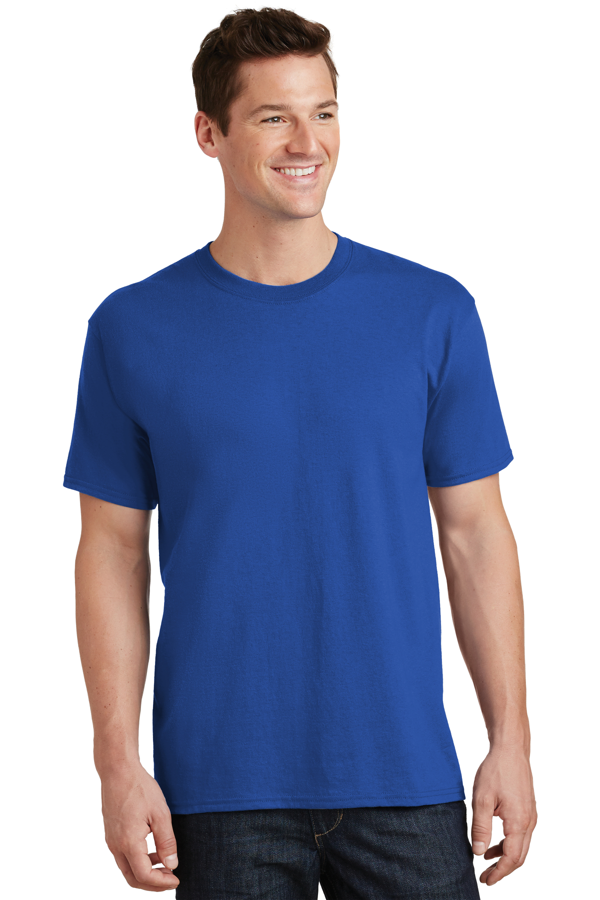 Port & Company Printed Men's Core Cotton Tee | T-Shirts - Queensboro