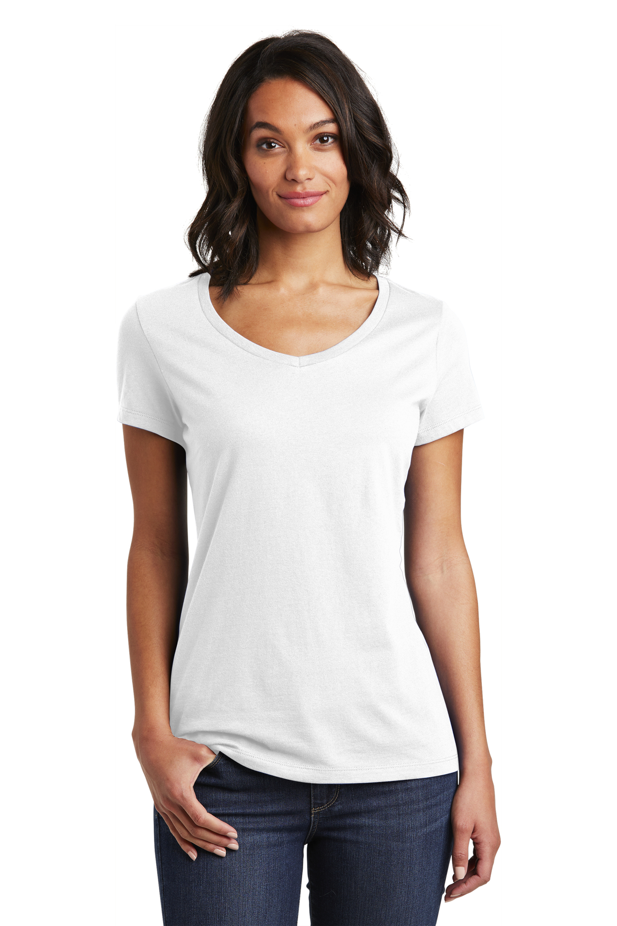 District Embroidered Women's Very Important Tee V-Neck