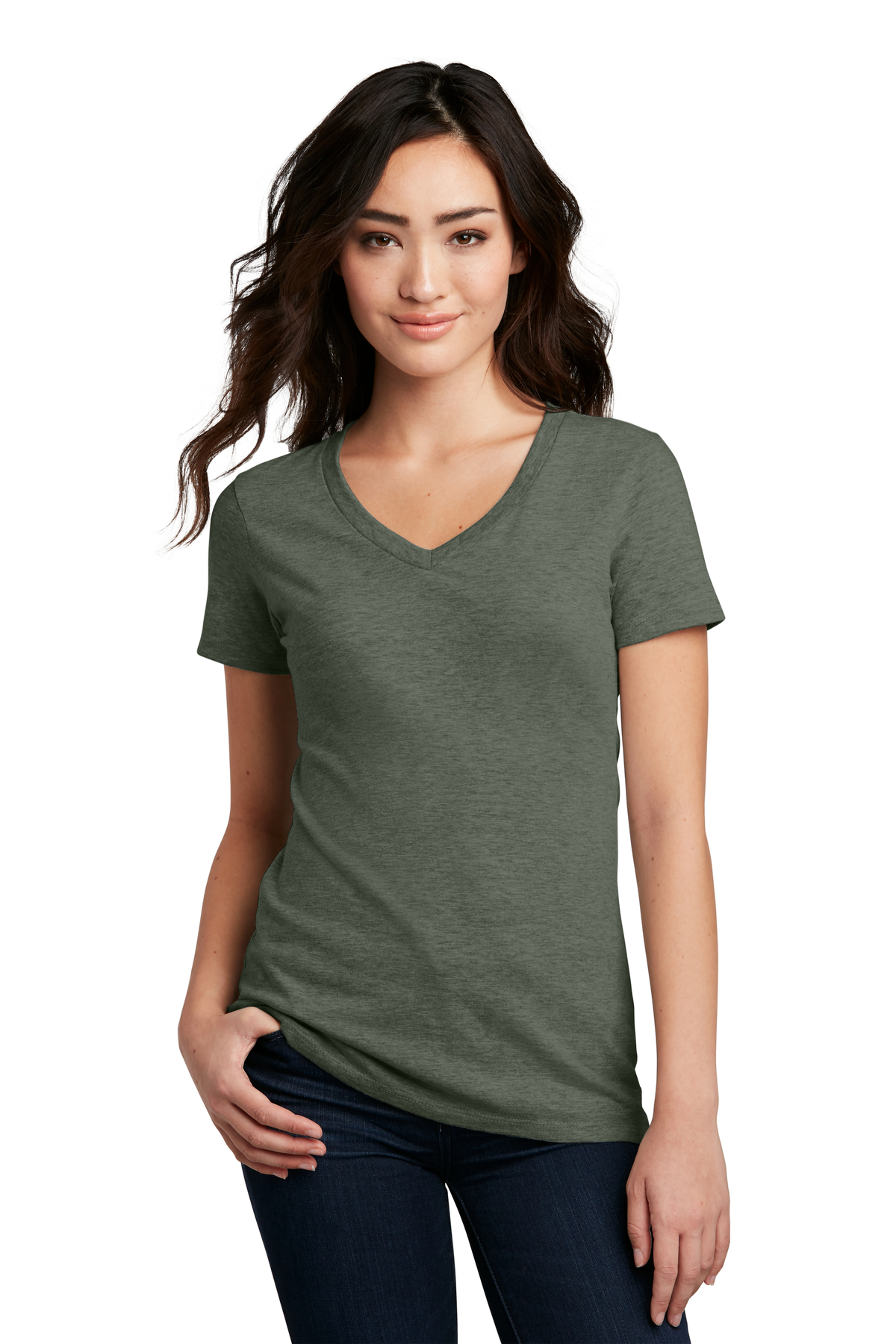 District Embroidered Women's Perfect Blend V-Neck Tee | Women's Apparel ...