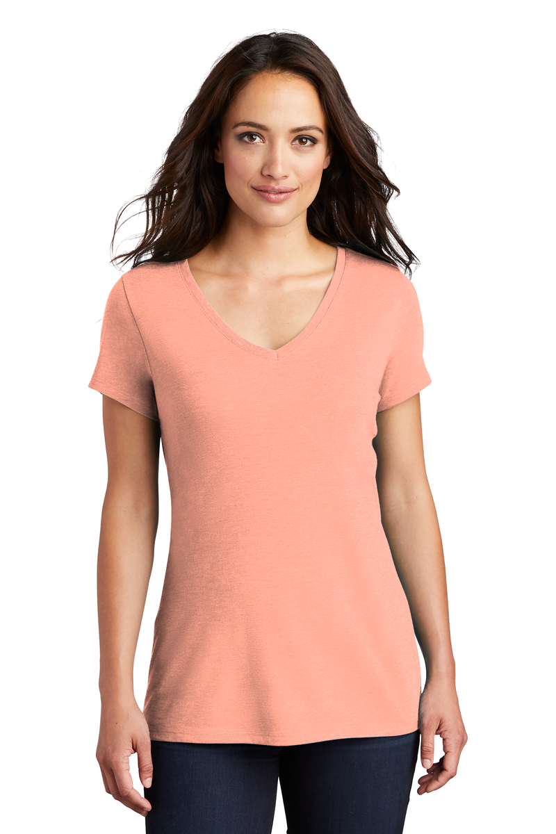 Product Image - District Embroidered Women's Perfect Tri V-Neck Tee