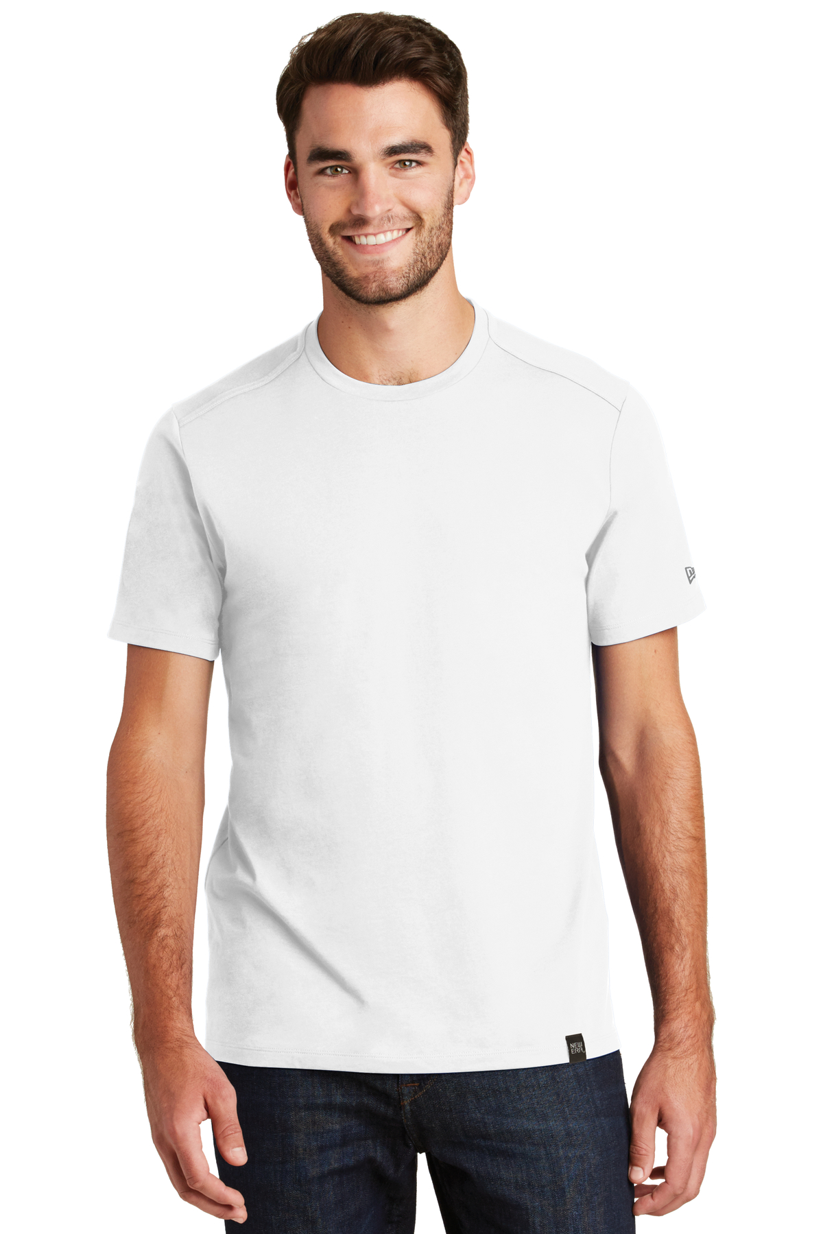 New Era Embroidered Men's Heritage Blend Crew Tee
