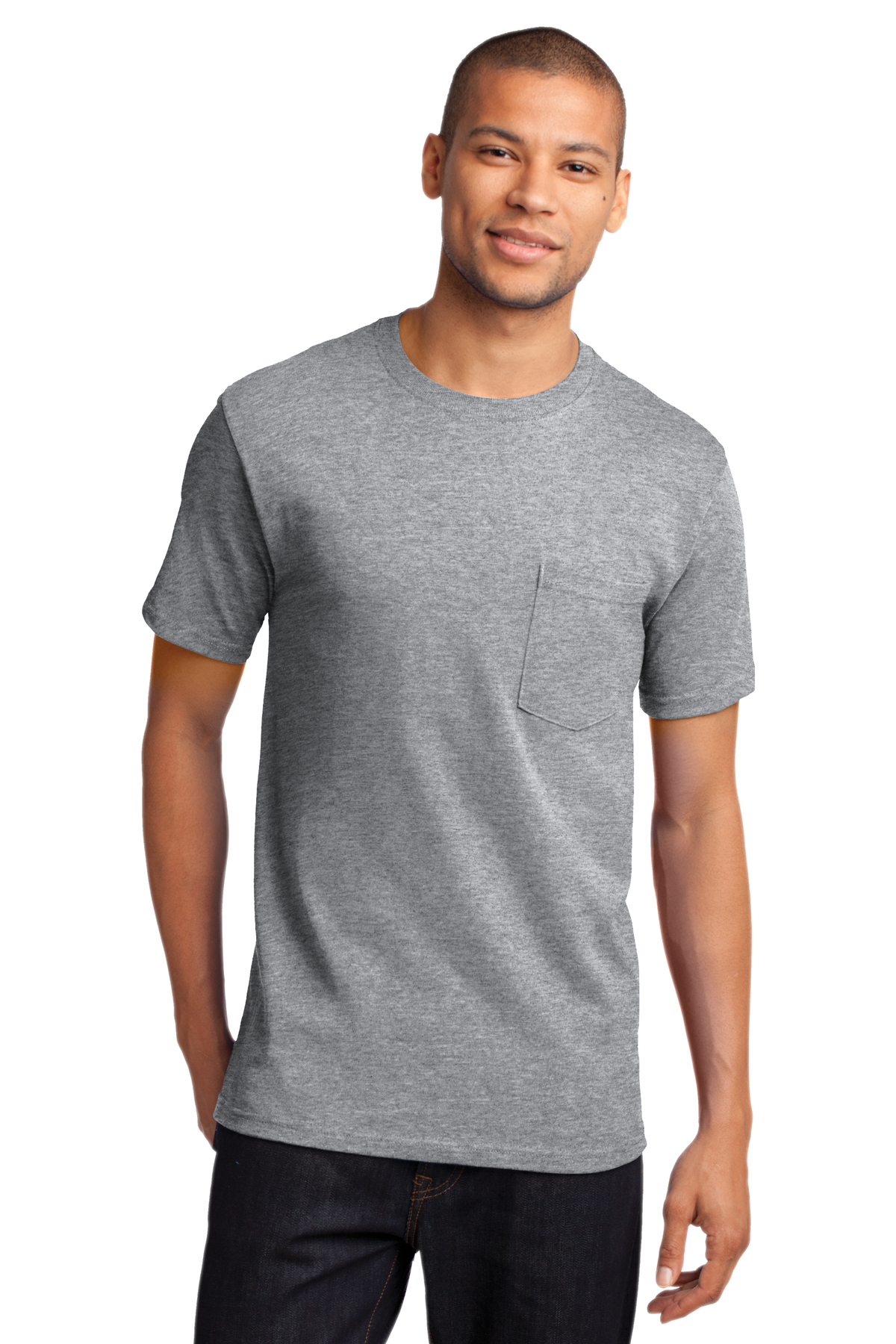 Port & Company Embroidered Men's Essential Pocket Tee - Queensboro