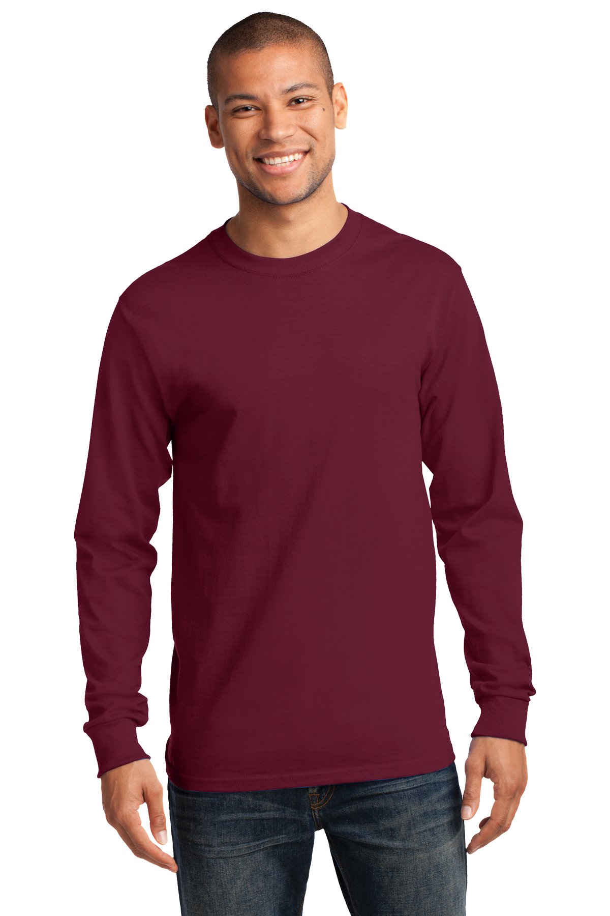 Port & Company Printed Men's Long Sleeve Essential Tee | T-Shirts ...