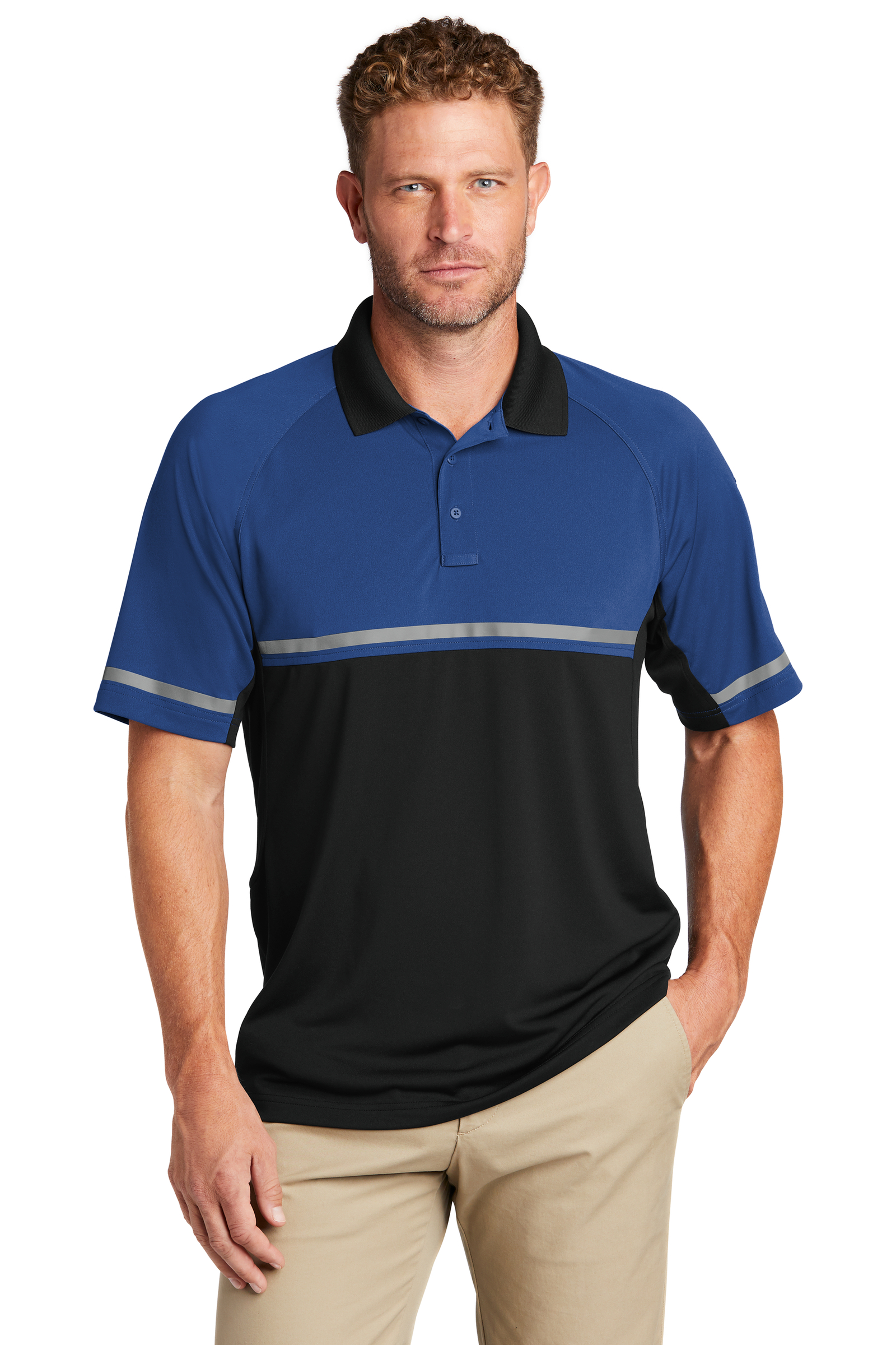 CornerStone Embroidered Men's Select Lightweight Enhanced Visibility Polo