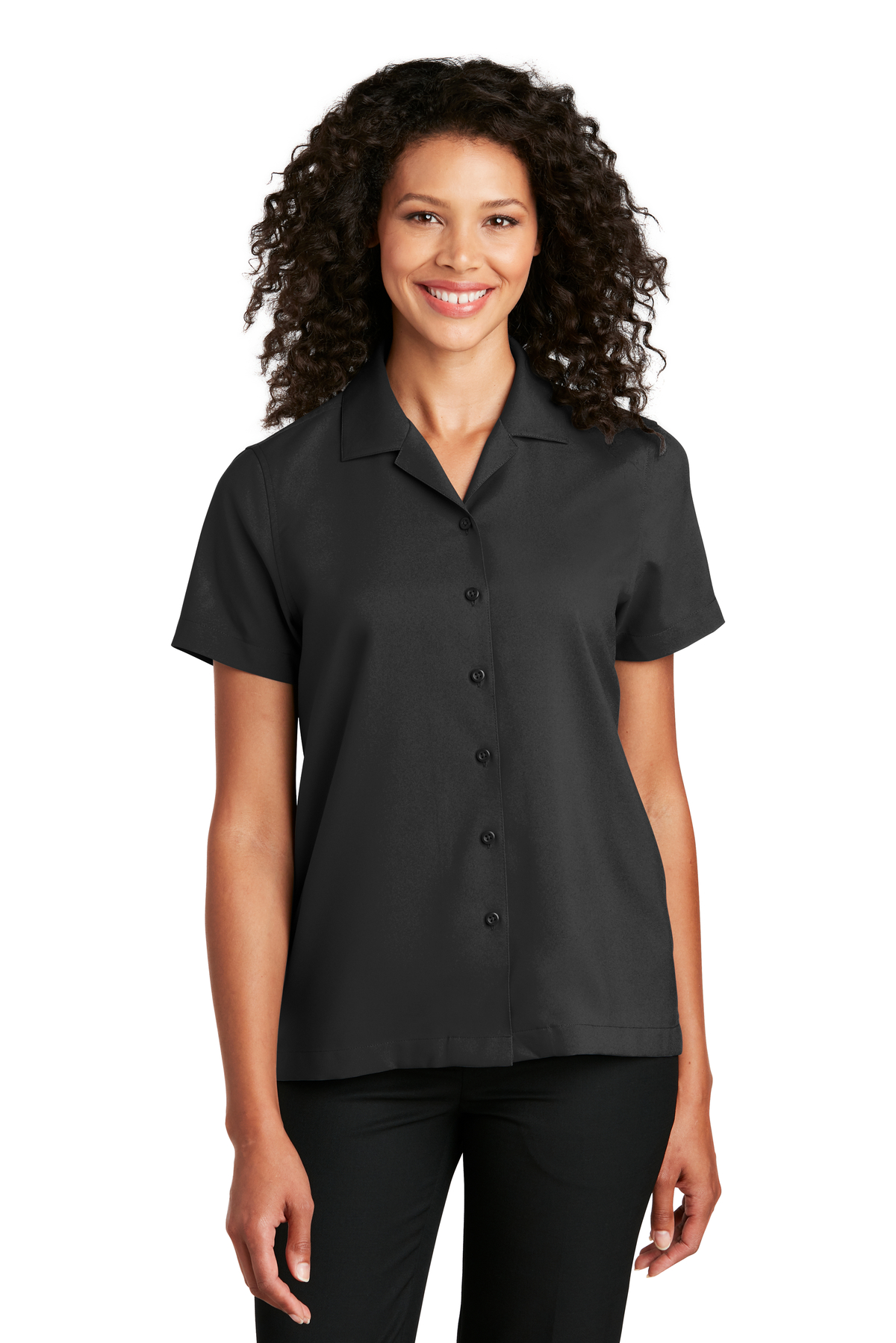 Port Authority Embroidered Women's Short Sleeve Performance Staff Shirt Image - Port Authority Embroidered Women's Short Sleeve Performance Staff Shirt