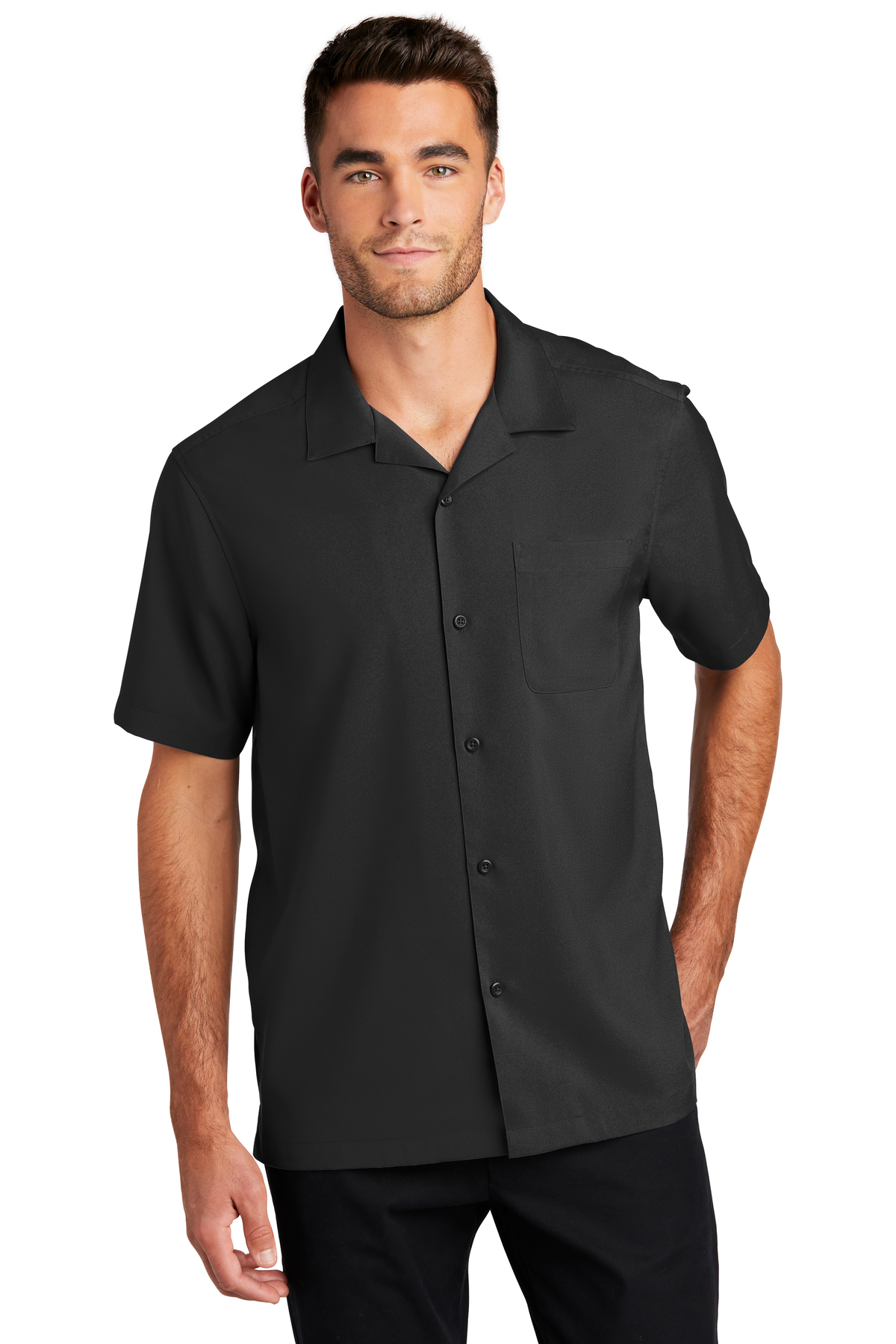 Port Authority Embroidered Men's Short Sleeve Performance Staff Shirt Image - Port Authority Embroidered Men's Short Sleeve Performance Staff Shirt