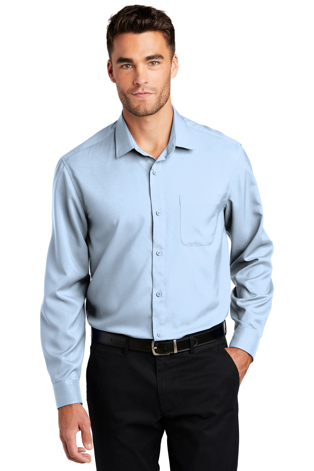 Port Authority Embroidered Men's Long Sleeve Performance Staff Shirt ...