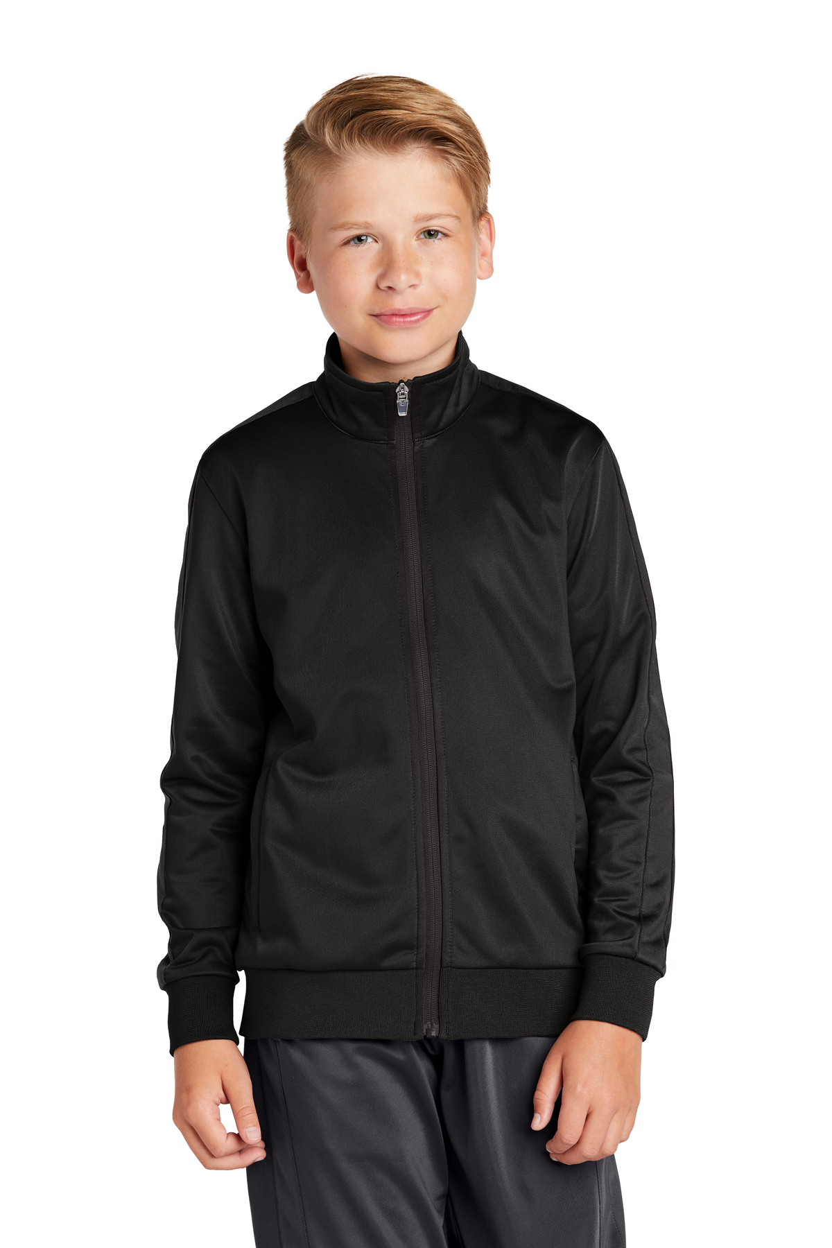 Sport-Tek Embroidered Youth Tricot Track Jacket