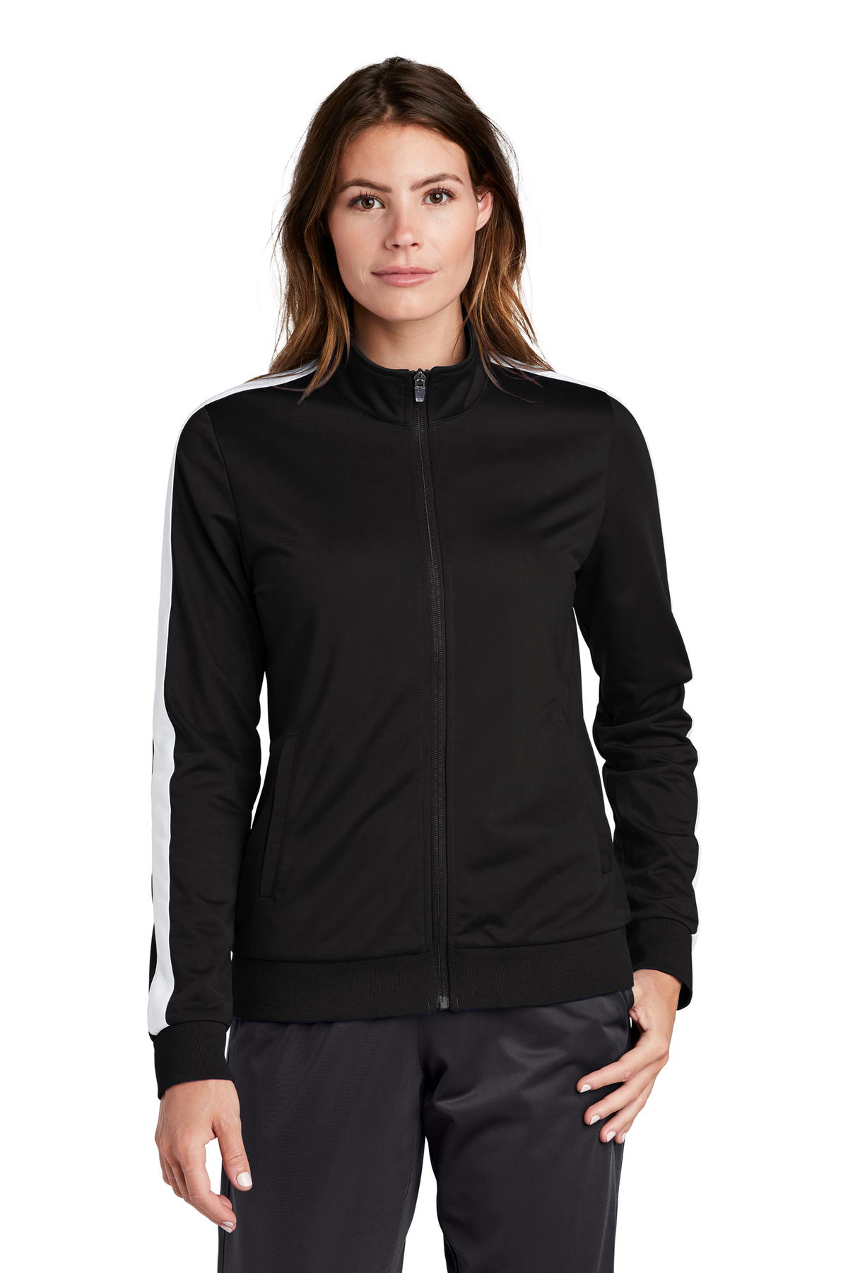Sport-Tek Embroidered Women's Tricot Track Jacket - Queensboro