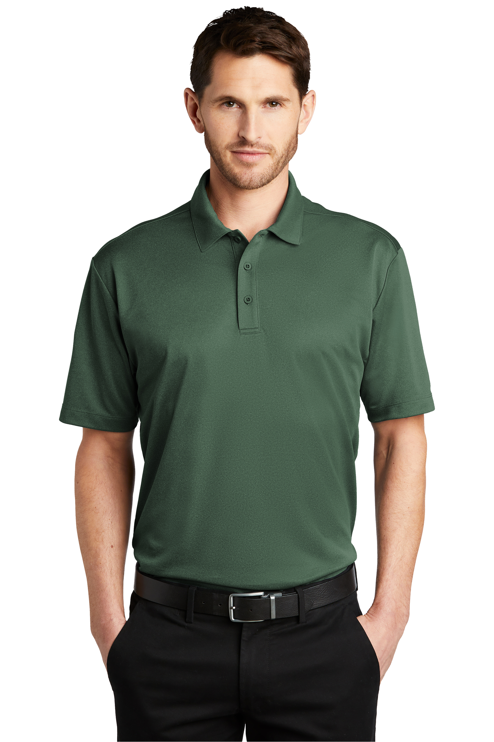 Port Authority Embroidered Men's Heathered Silk Touch Performance Polo