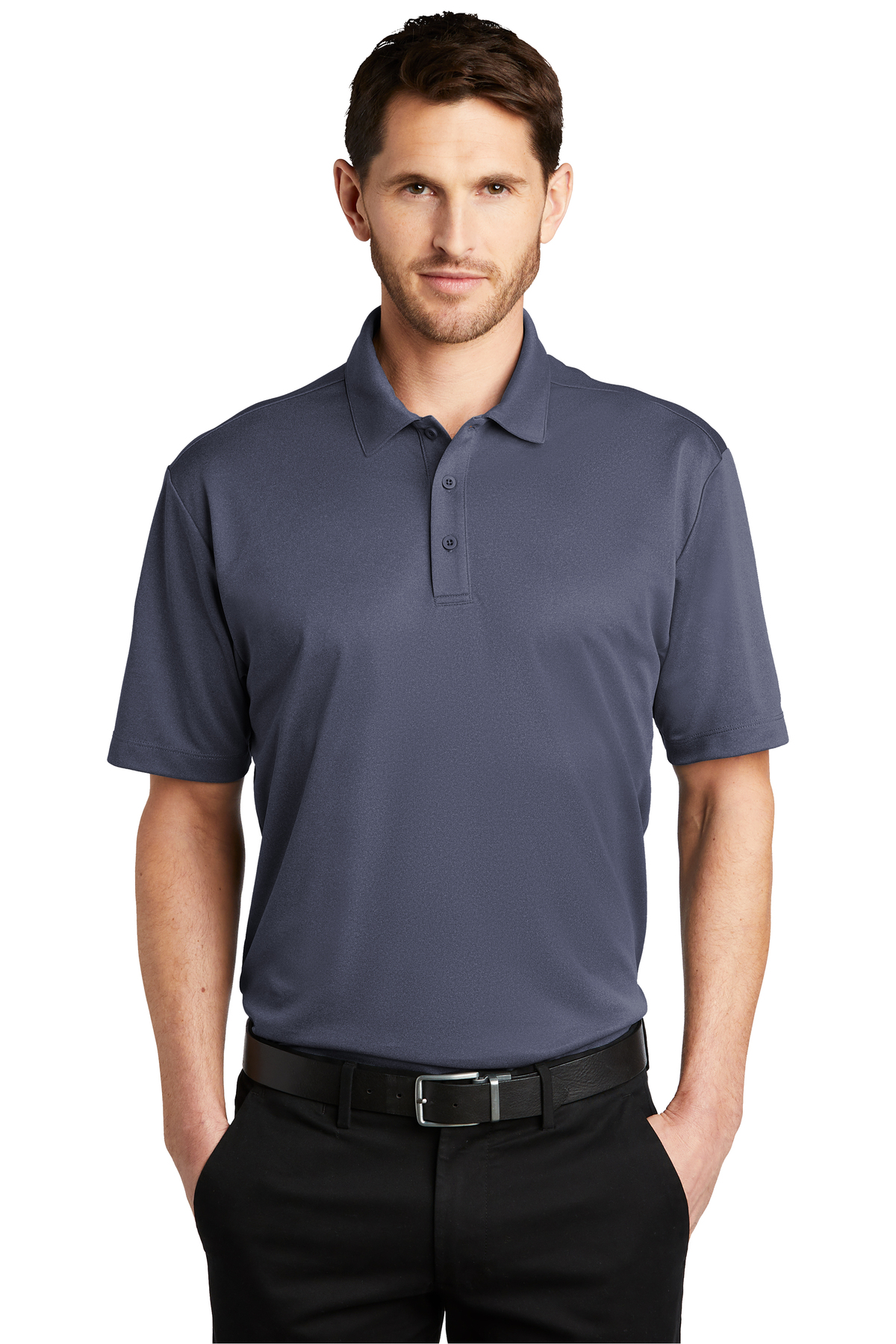 Port Authority Embroidered Men's Heathered Silk Touch Performance Polo