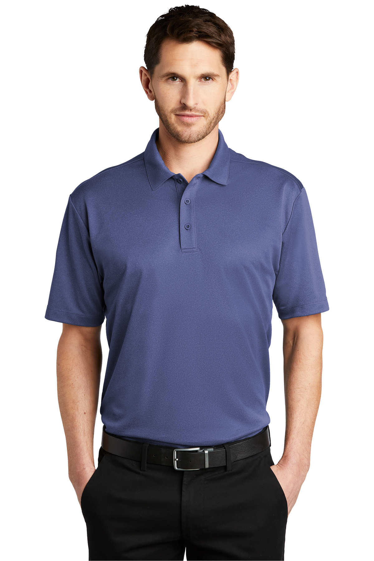 Port Authority Embroidered Men's Heathered Silk Touch Performance Polo ...