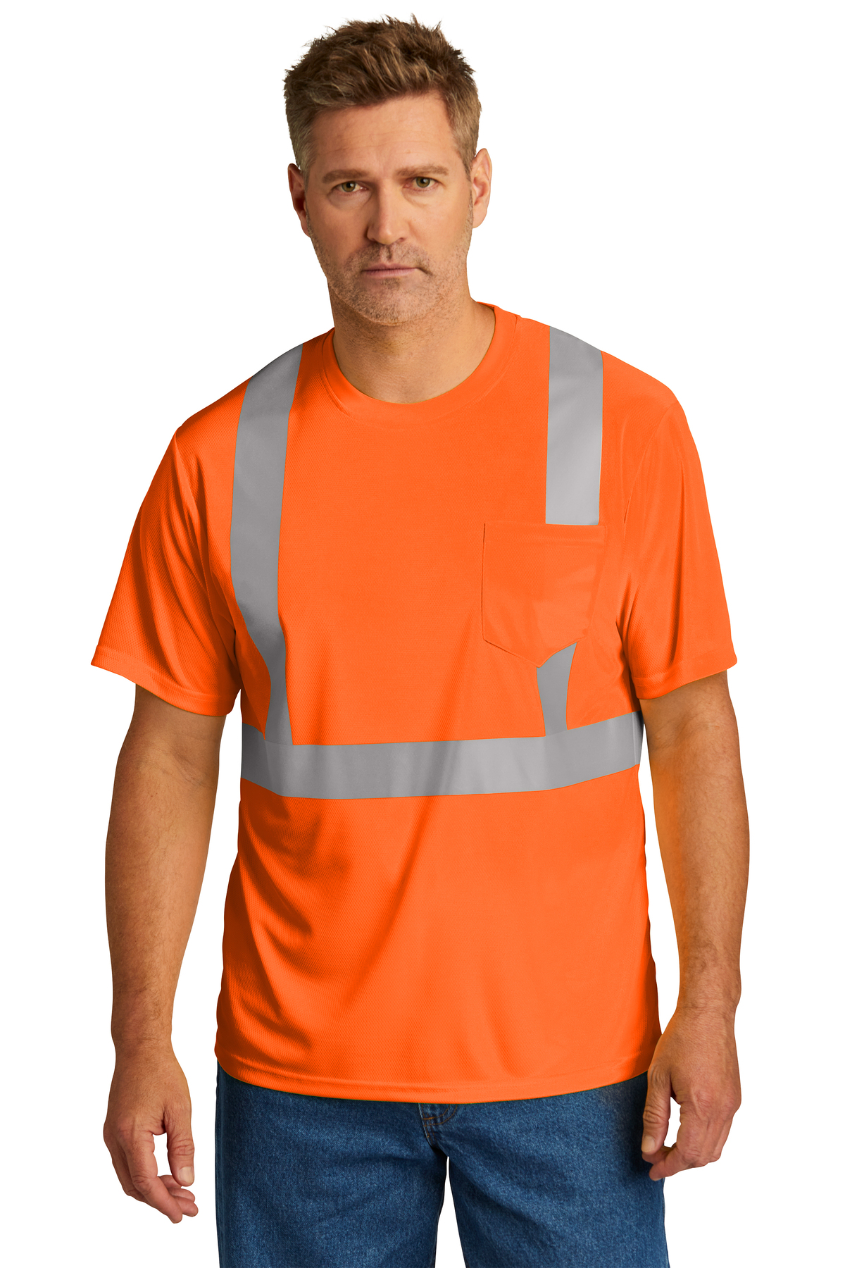 CornerStone Embroidered Men's ANSI 107 Class 2 Mesh Tee