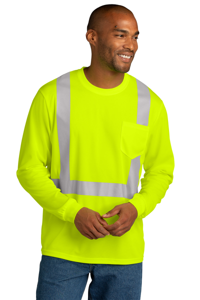 CornerStone Embroidered Men's ANSI 107 Class 2 Mesh Long Sleeve Tee