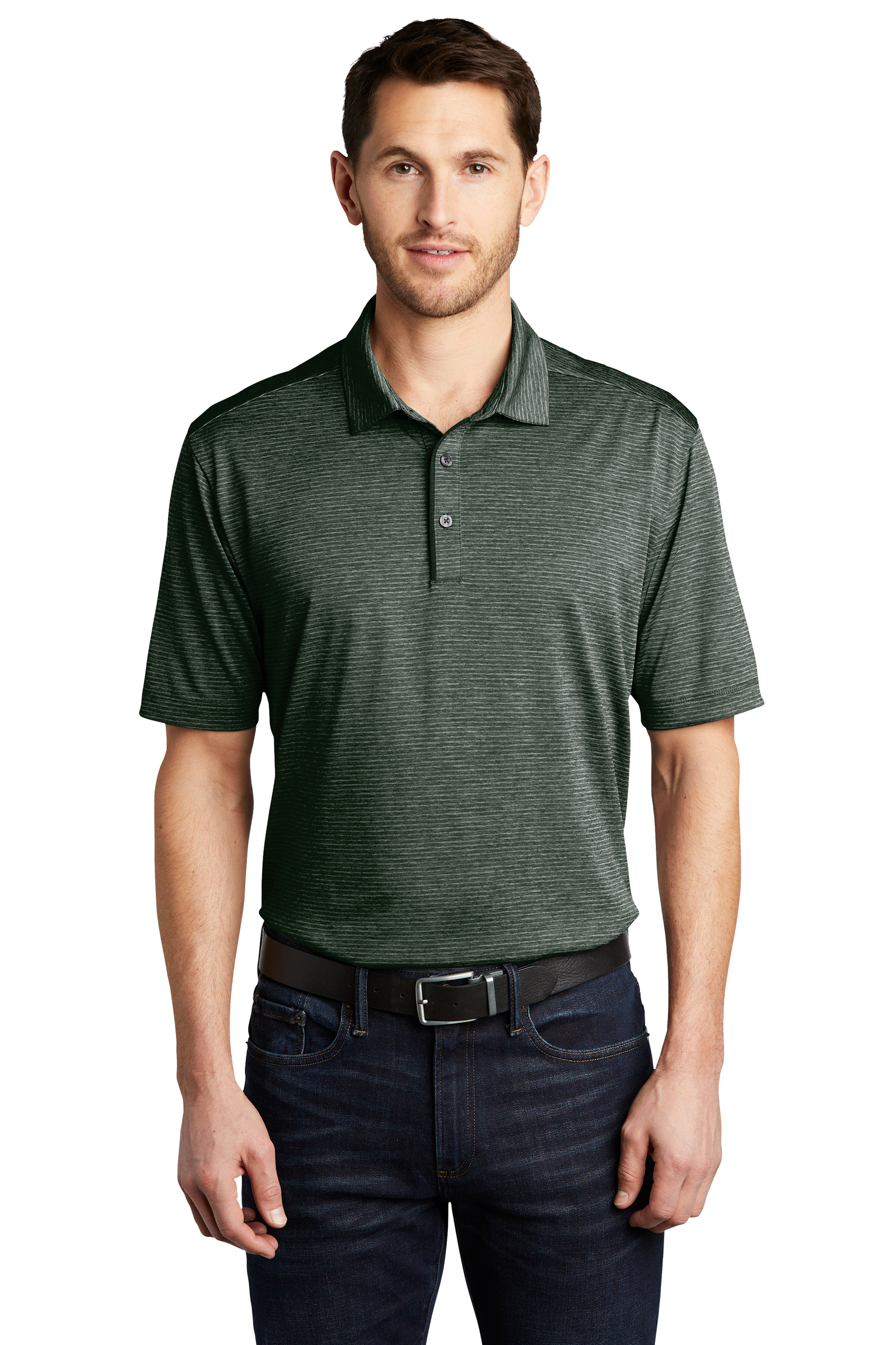 Port Authority Embroidered Men's Shadow Stripe Polo