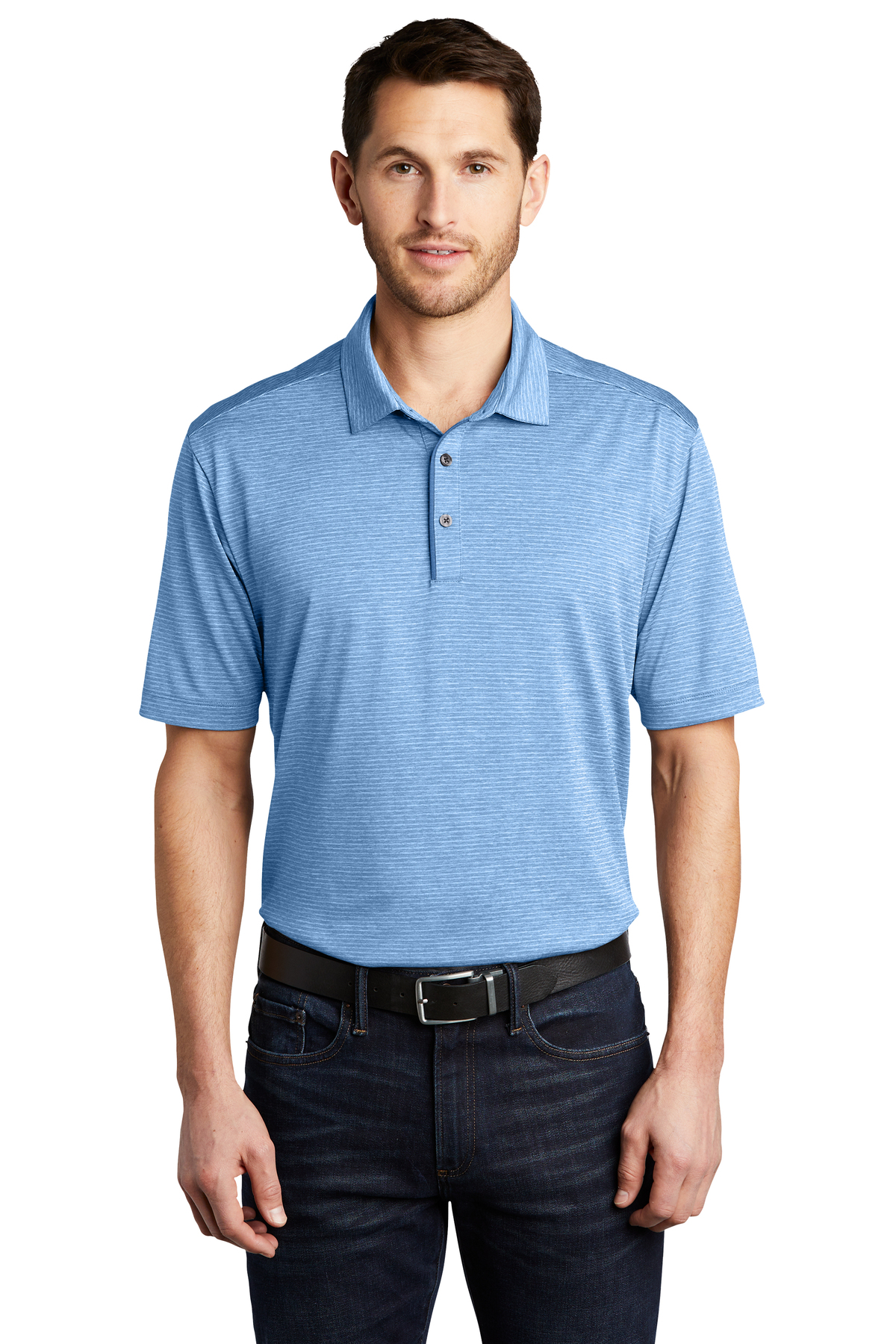 Port Authority Embroidered Men's Shadow Stripe Polo