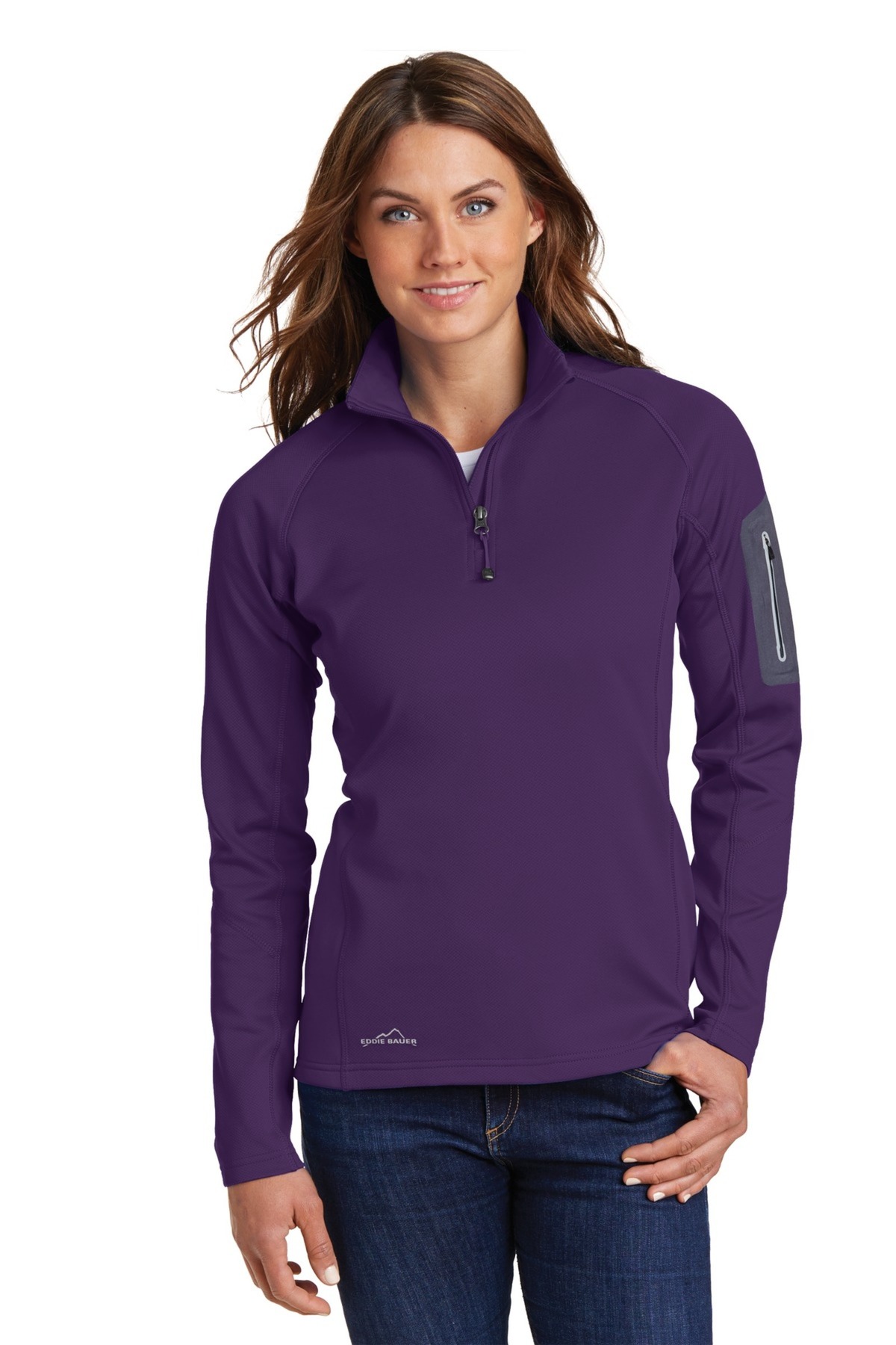 Eddie Bauer Embroidered Women's 1/2-Zip Performance Fleece Jacket ...