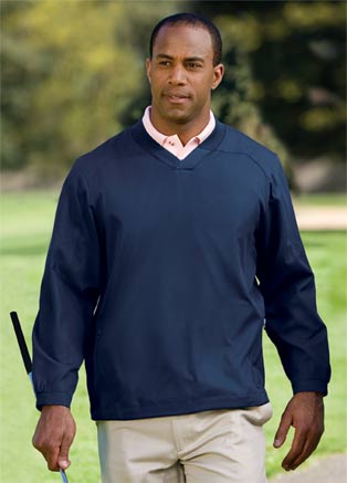 Embroidered Port Authority Pullover V-Neck Wind Sh - Queensboro
