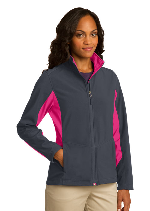 Port Authority  Embroidered Women's Core Colorblock Soft Shell Jacket