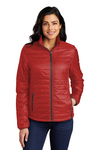 Port Authority Embroidered Women's Packable Puffy Jacket Thumb
