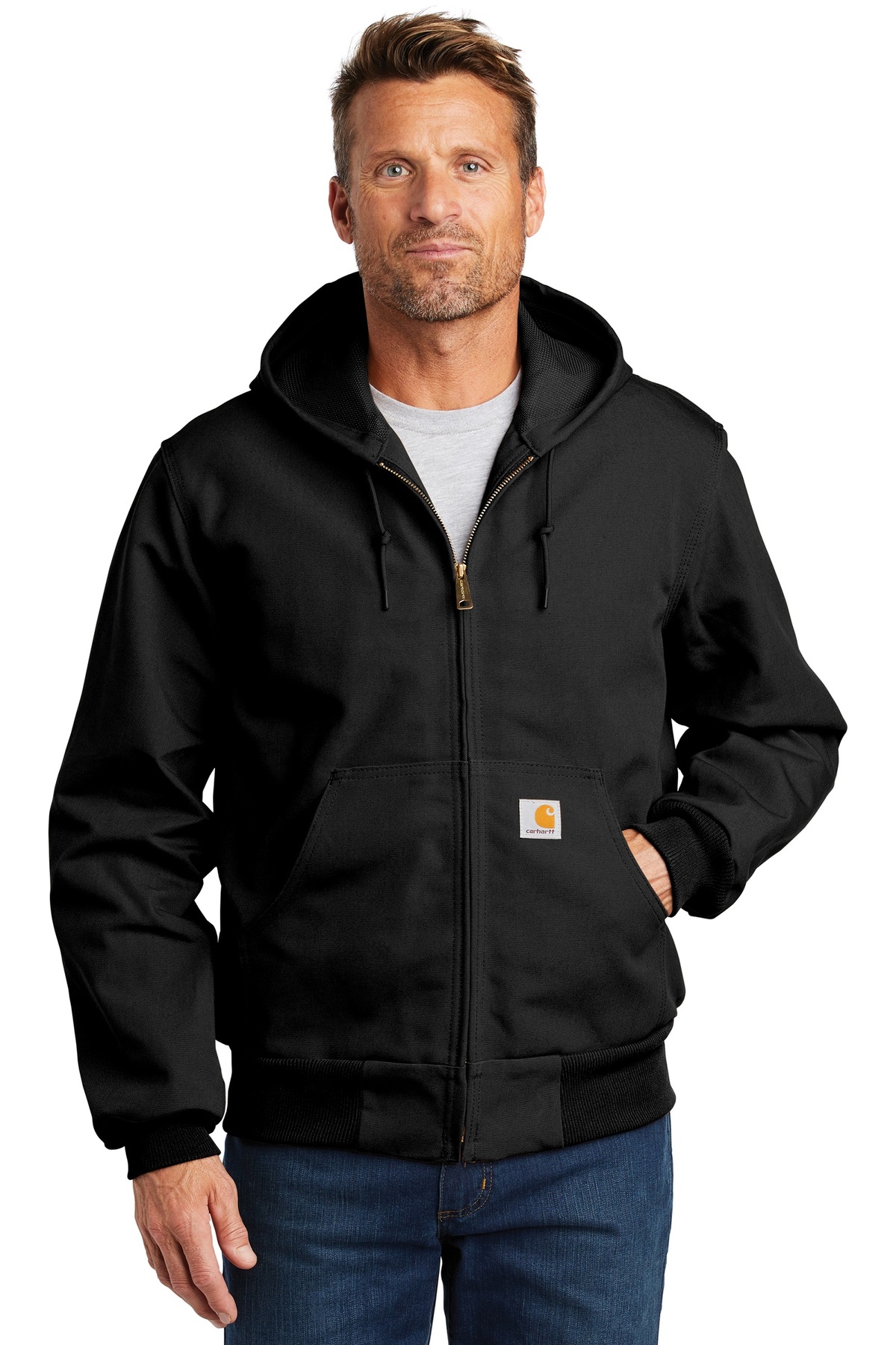 Carhartt Embroidered Men's Thermal-Lined Duck Active Jacket - Queensboro