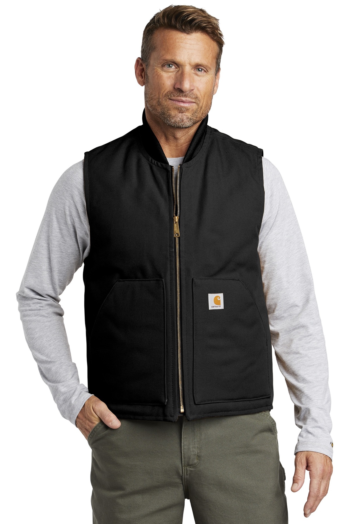 Carhartt Embroidered Men's Duck Vest | Workwear - Queensboro