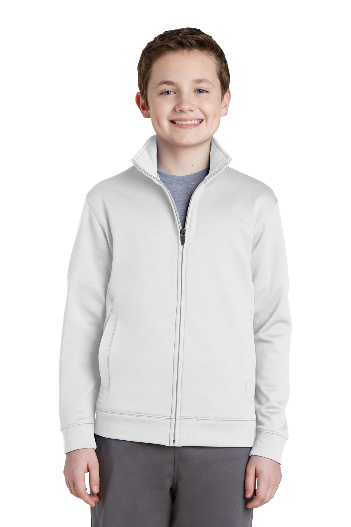 Sport-Tek Embroidered Youth Sport-Wick Fleece Full-Zip Jacket