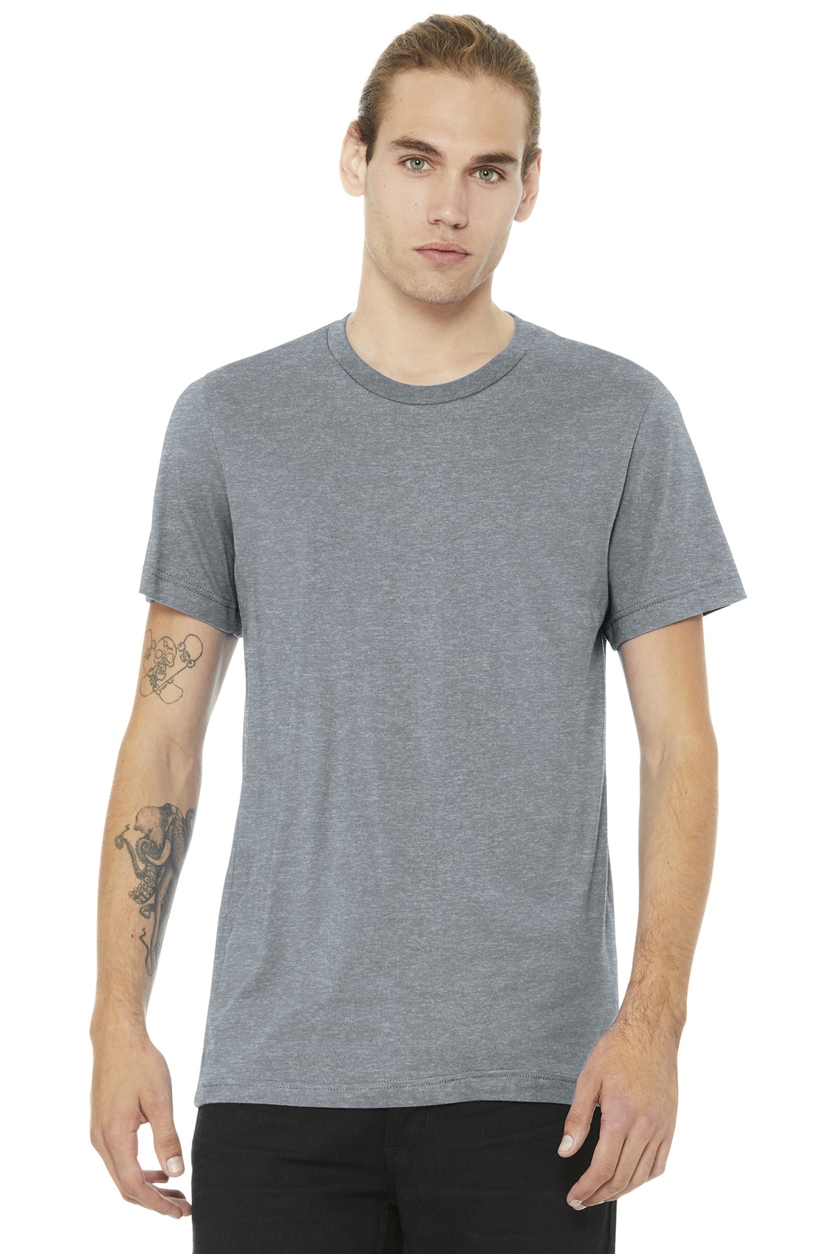 Bella + Canvas Embroidered Men's Ringspun Cotton T-Shirt - Queensboro