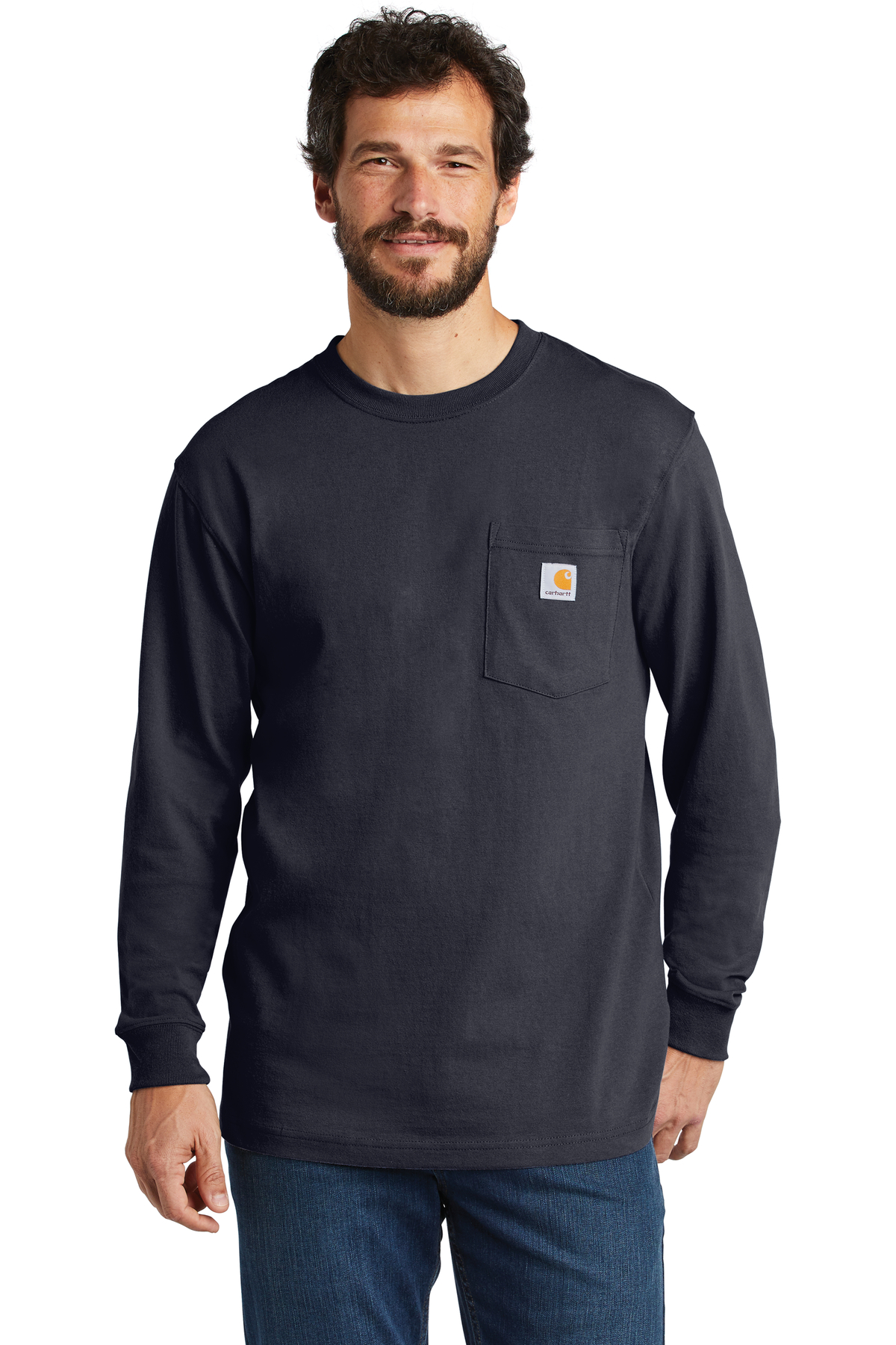 Carhartt Embroidered Men's Workwear Pocket Long Sleeve T-Shirt | Custom ...