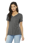 Bella+Canvas Printed Women's Relaxed Short Sleeve V-Neck Tee Thumb