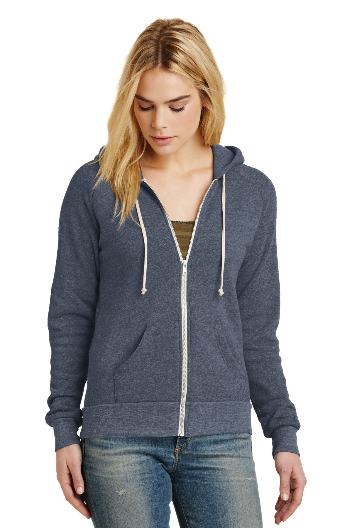 Alternative Embroidered Women's Adrian Eco-Fleece Zip Hoodie ...