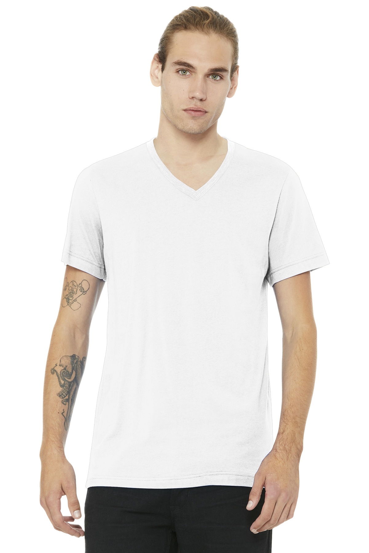 Bella+Canvas  Printed Men's Jersey Short Sleeve V-Neck Tee