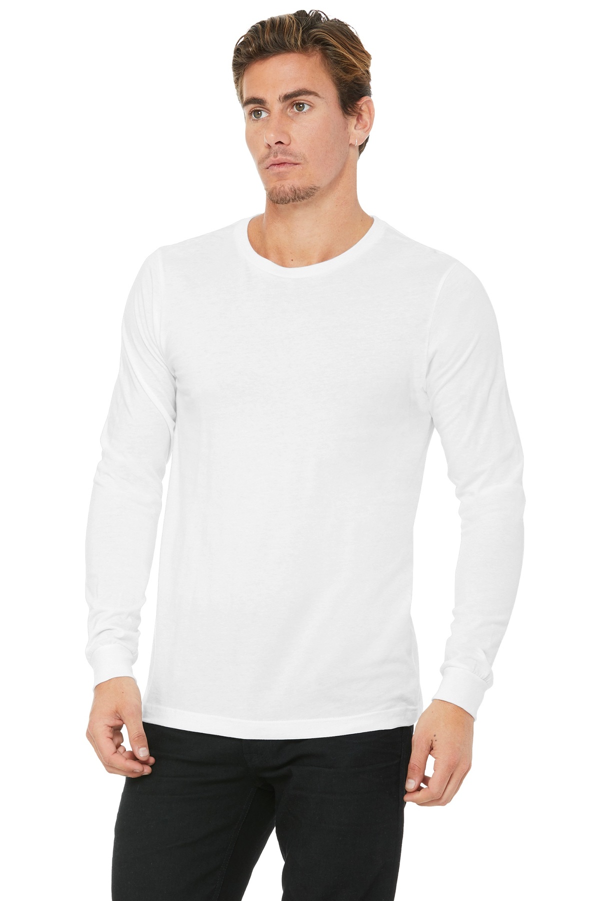 Bella+Canvas Embroidered Men's Long Sleeve Tee