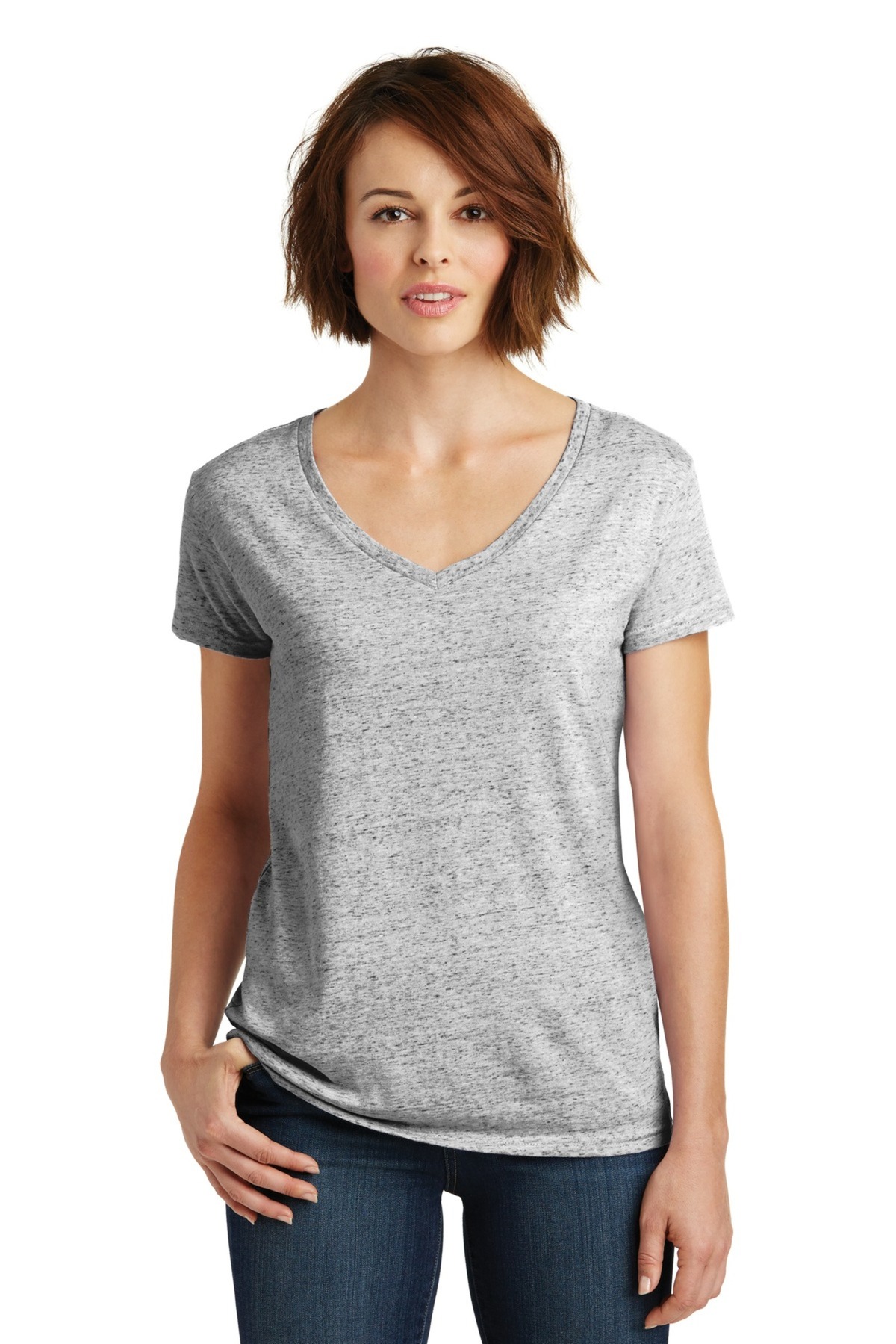 District Made Printed Womens Cosmic Relaxed V Neck Tee Queensboro