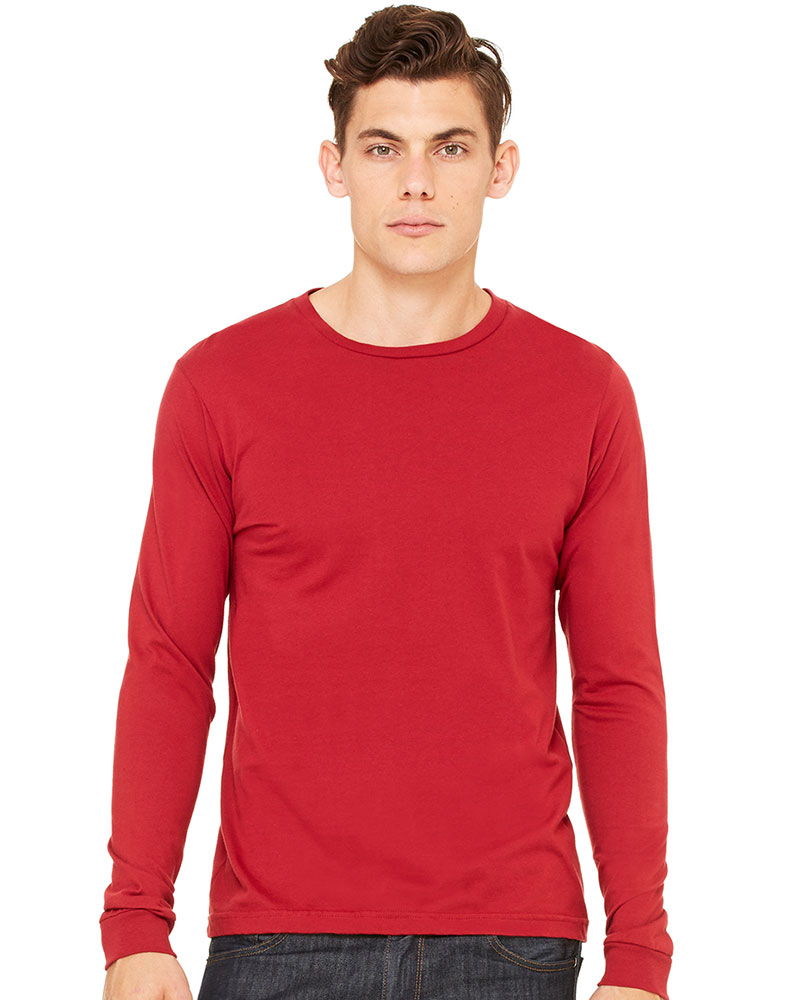 Printed Bella & Canvas Men's Jersey Long-Sleeve T-Shirt