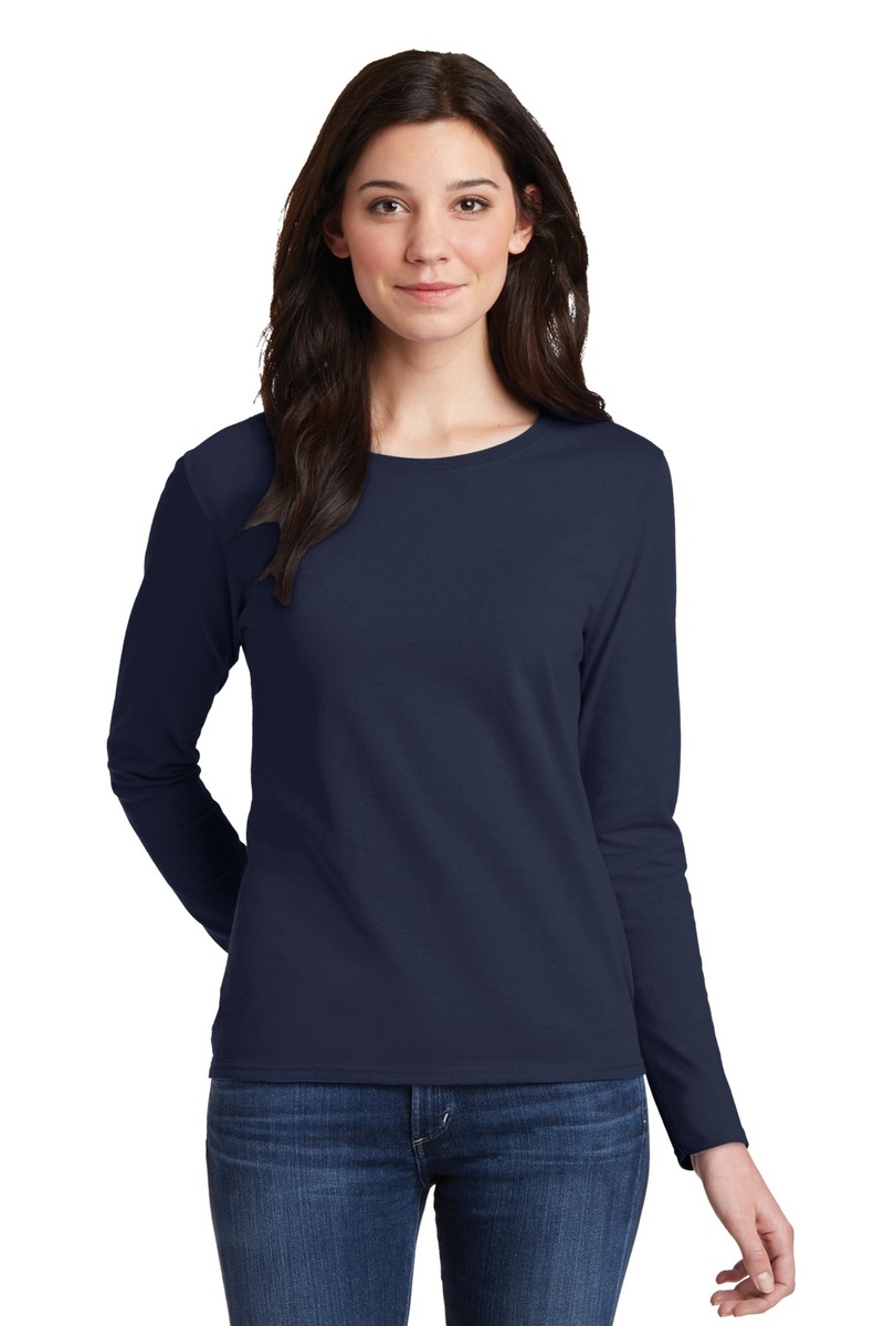 Gildan Printed Women's 100% Heavy Cotton Long Sleeve T-Shirt