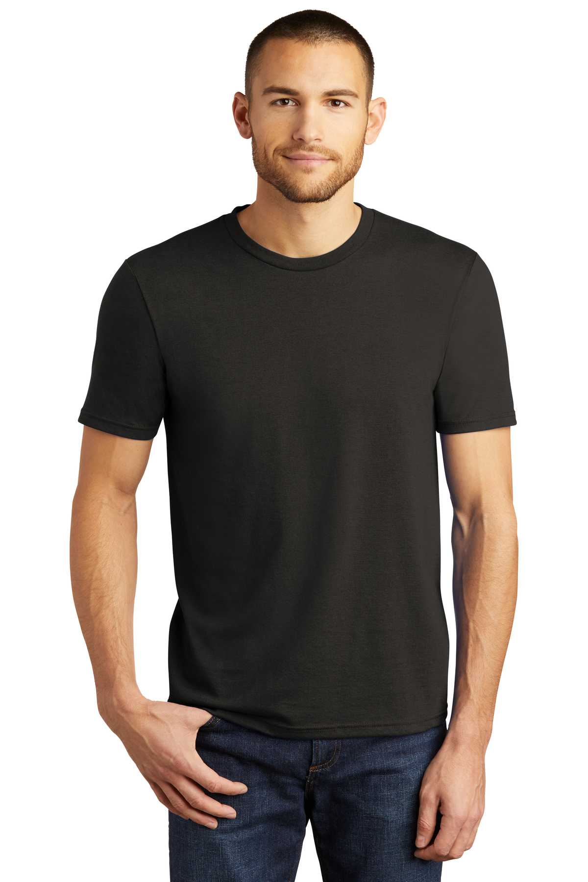 District Embroidered Men's Perfect Tri-Blend Crew Tee - Queensboro