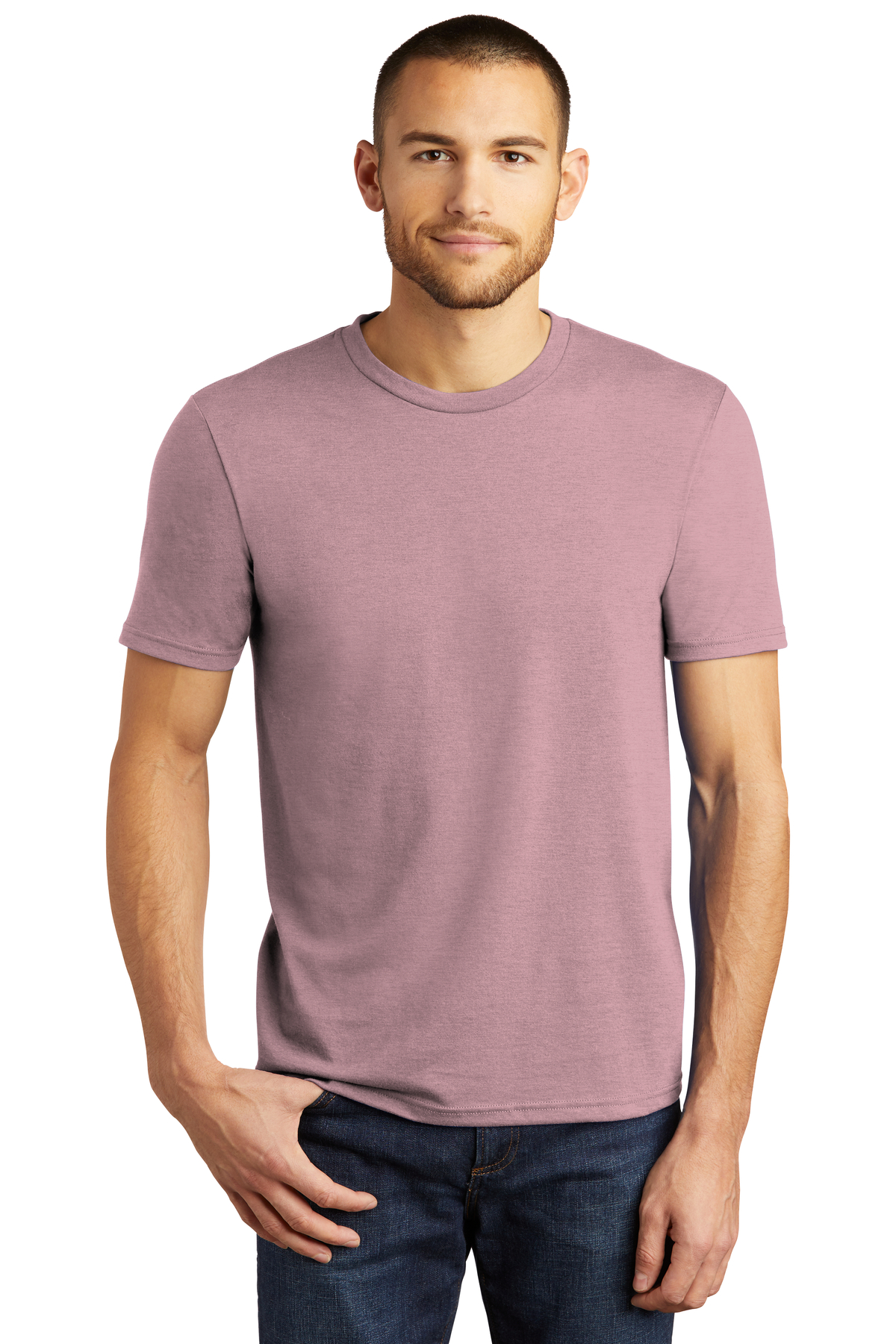 District Embroidered Men's Perfect Tri-Blend Crew Tee - Queensboro