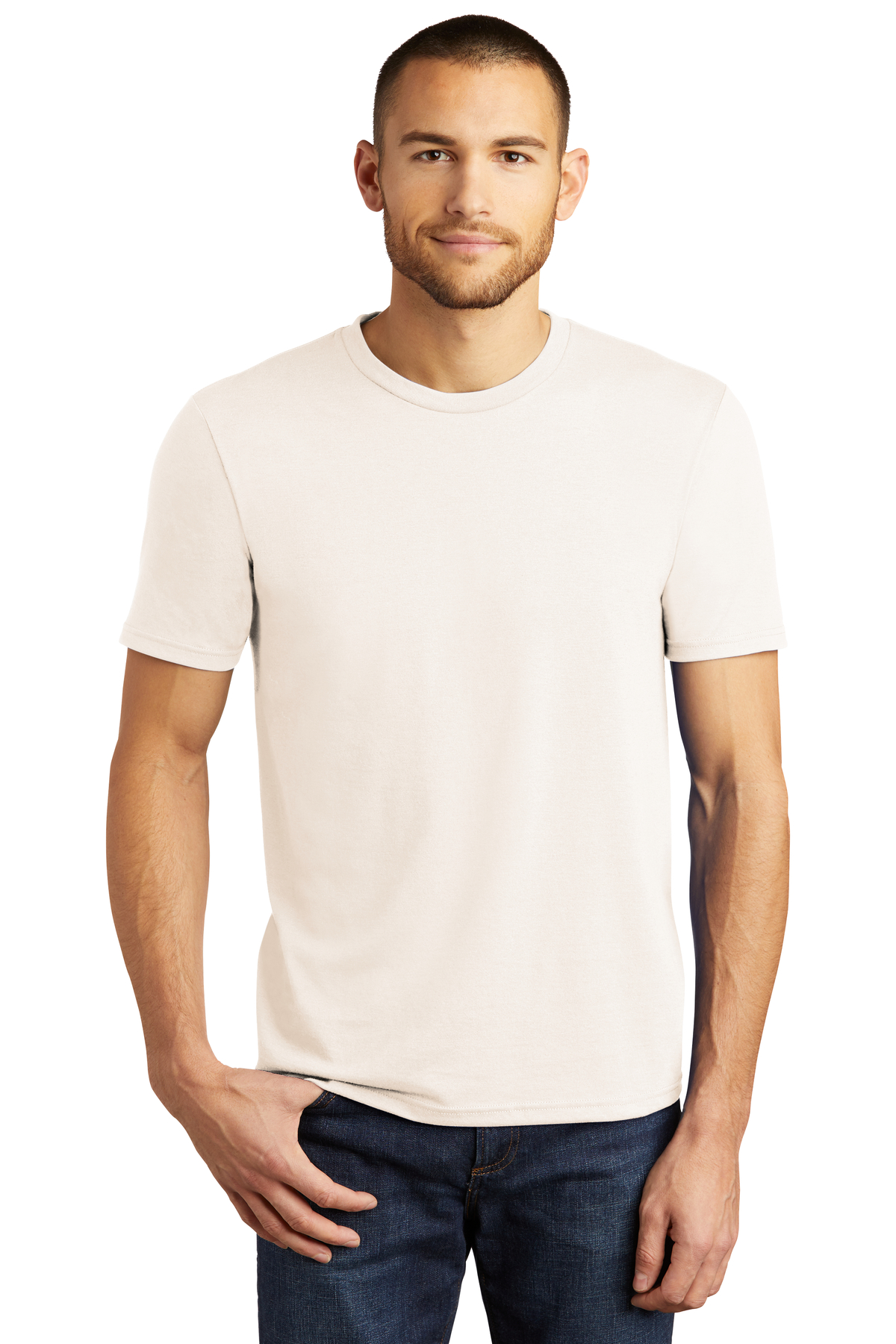 District Embroidered Men's Perfect Tri-Blend Crew Tee - Queensboro