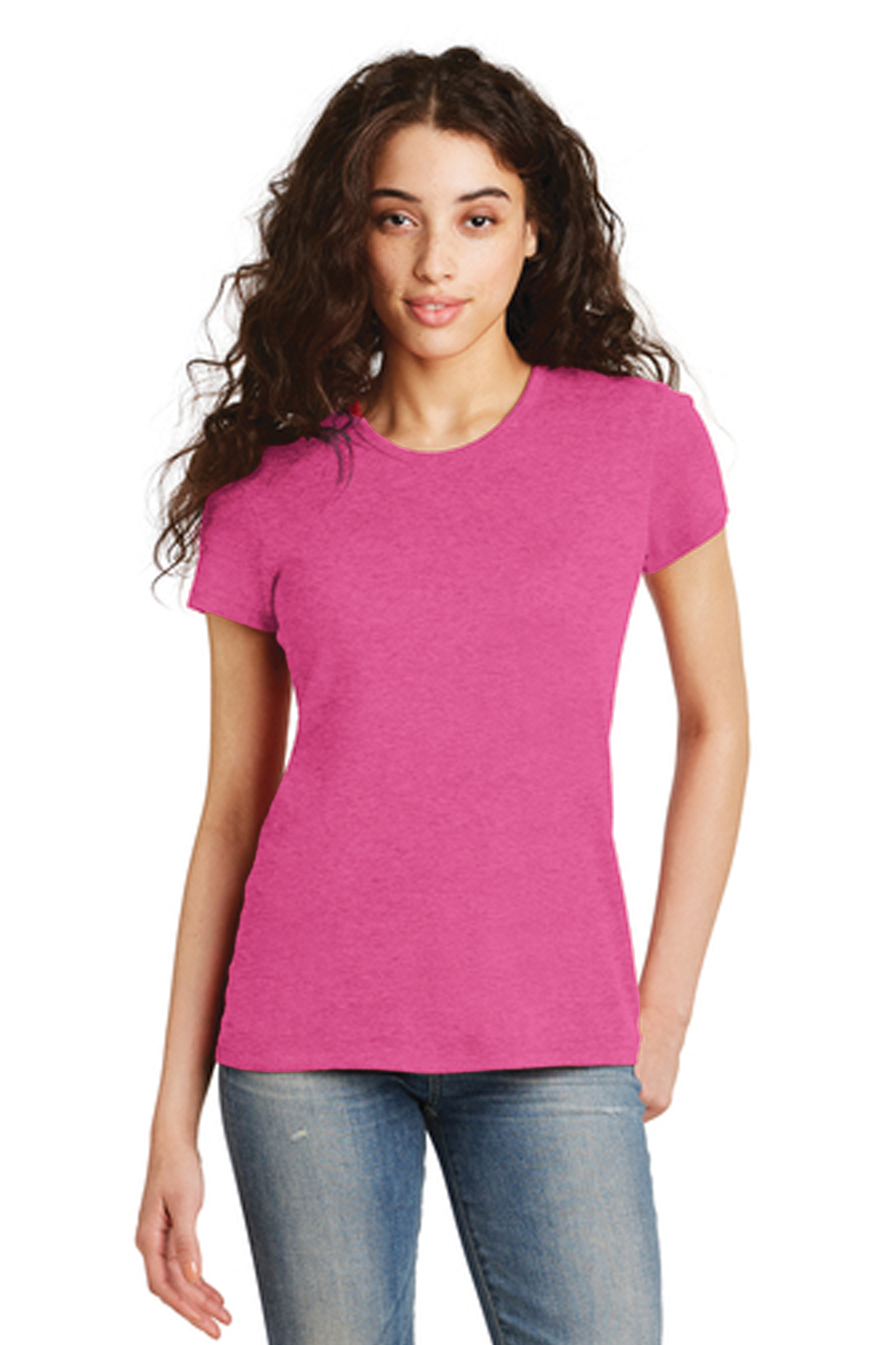 District Printed Women's Perfect TriBlend Tee - Single Color Logo