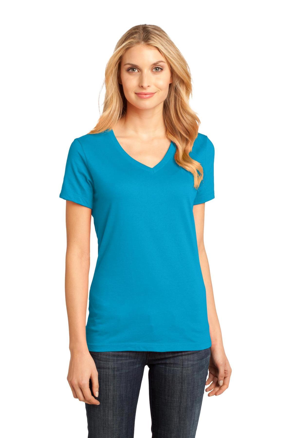 District Made Printed Women's Perfect Weight V-Neck Tee Thumb