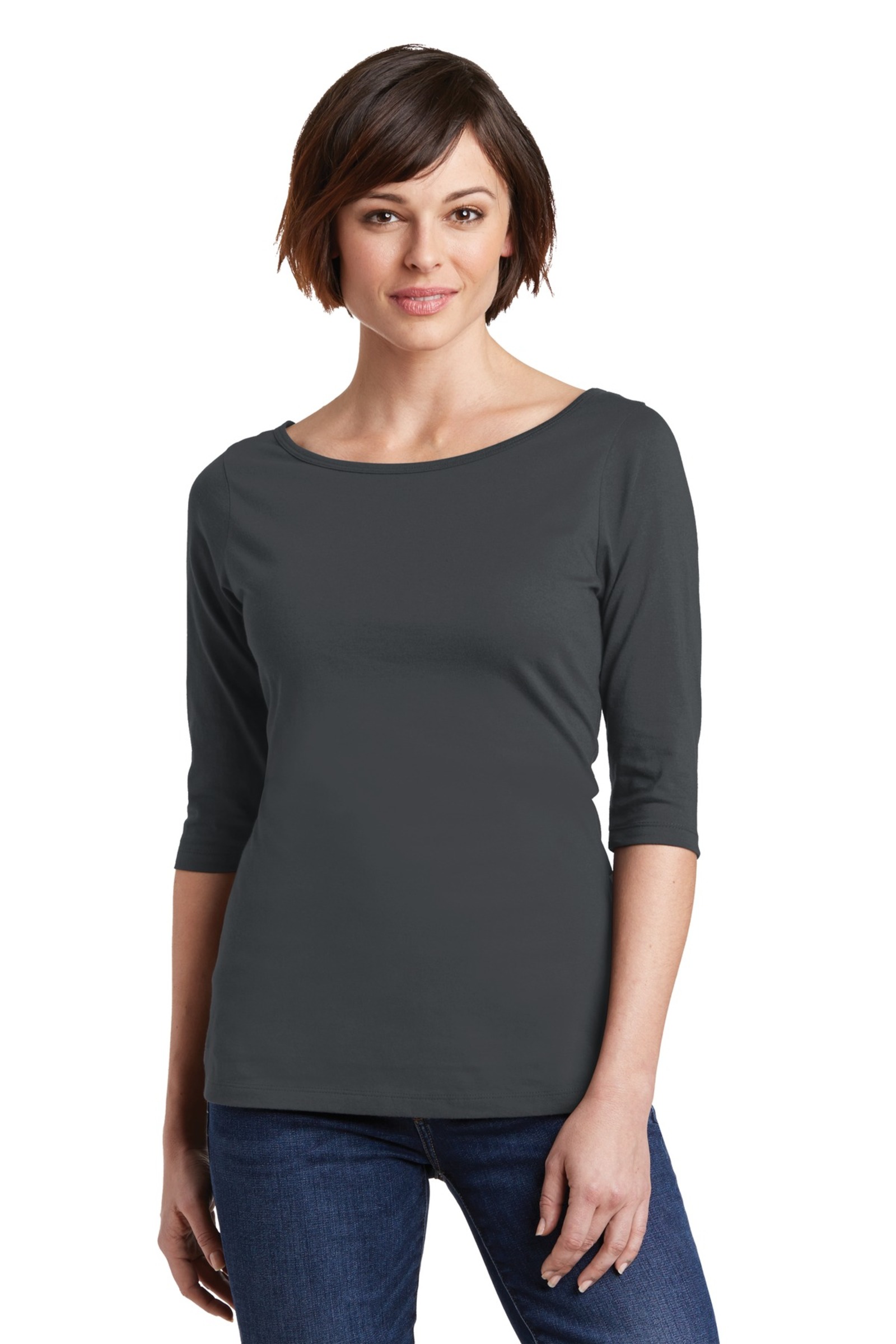 District Embroidered Women's Perfect Weight 3/4-Sleeve Tee Thumb