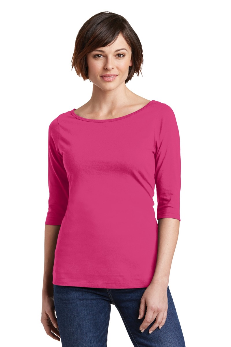District Embroidered Women's Perfect Weight 3/4-Sleeve Tee