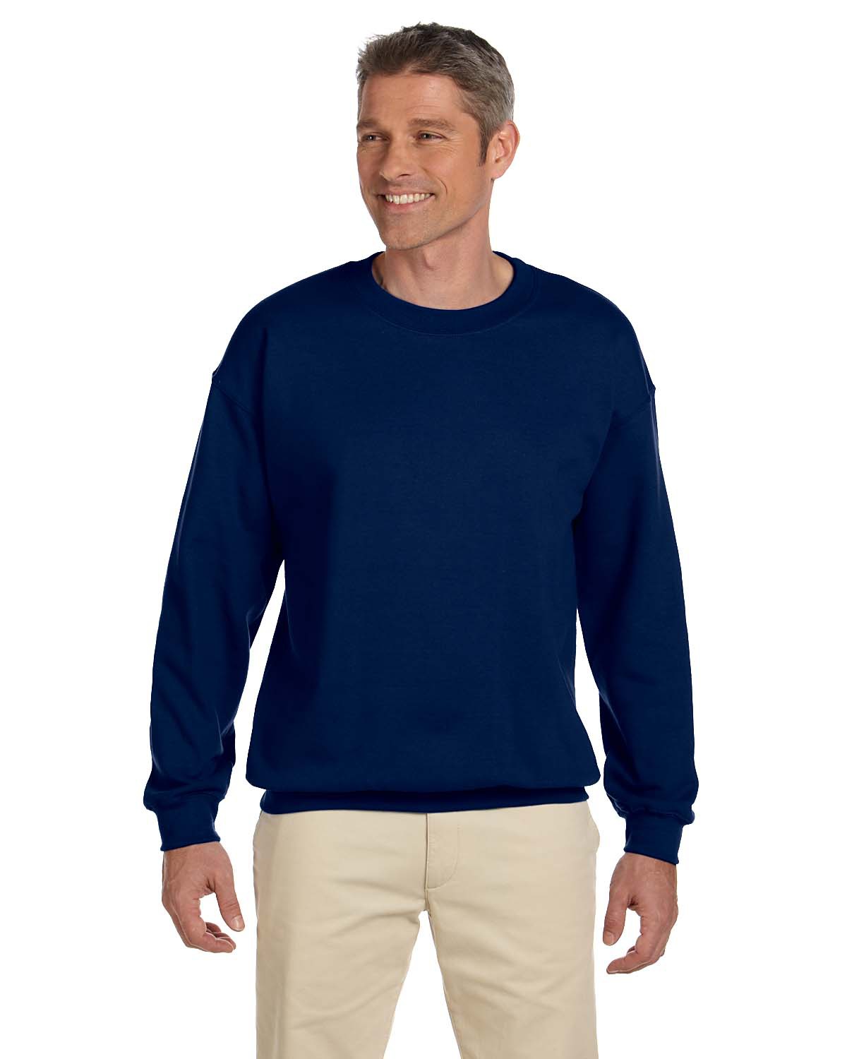 gildan mens fleece crewneck sweatshirt