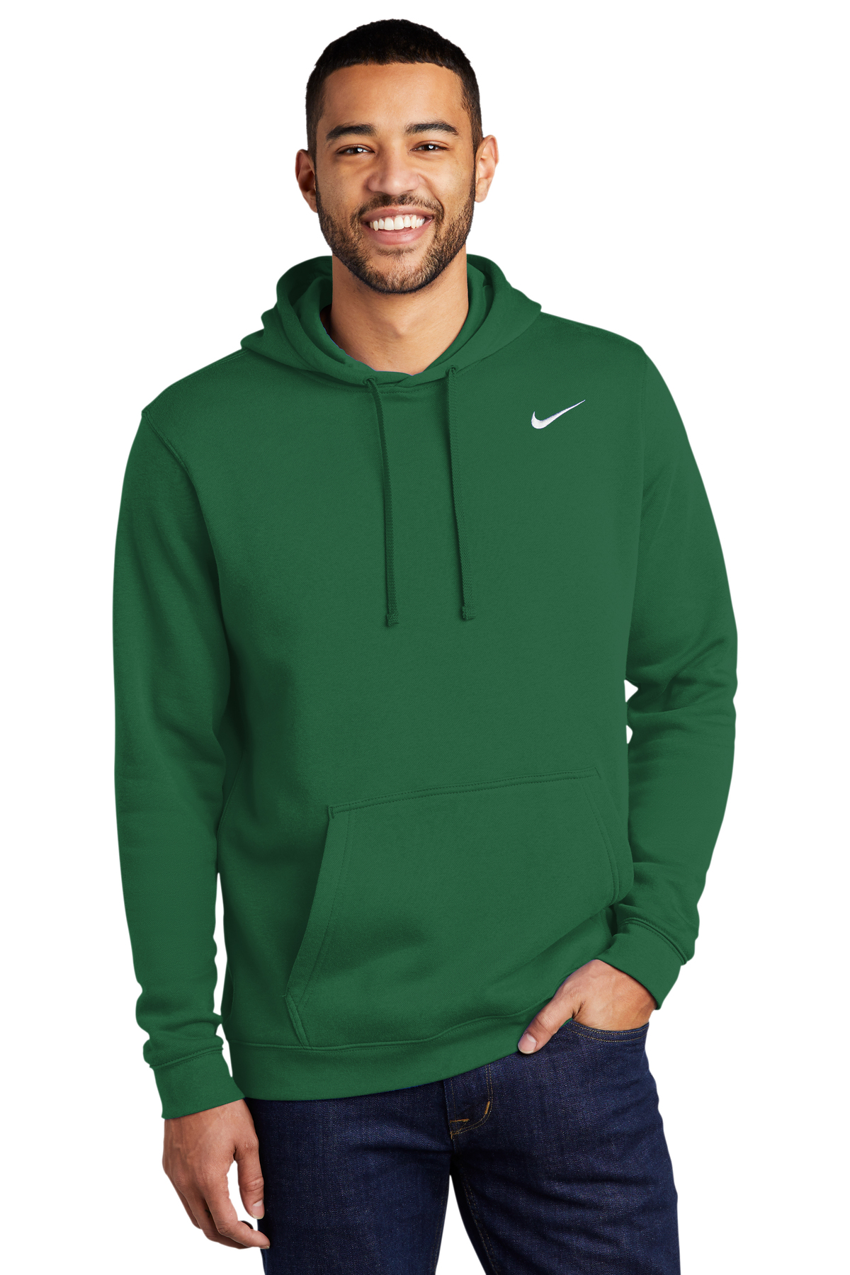 Nike Embroidered Men's Club Fleece Pullover Hoodie Sweatshirts
